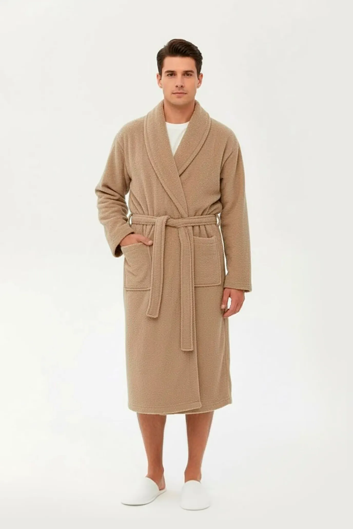 Халат махровий - Basic New Line бежевий (унісекс) 2