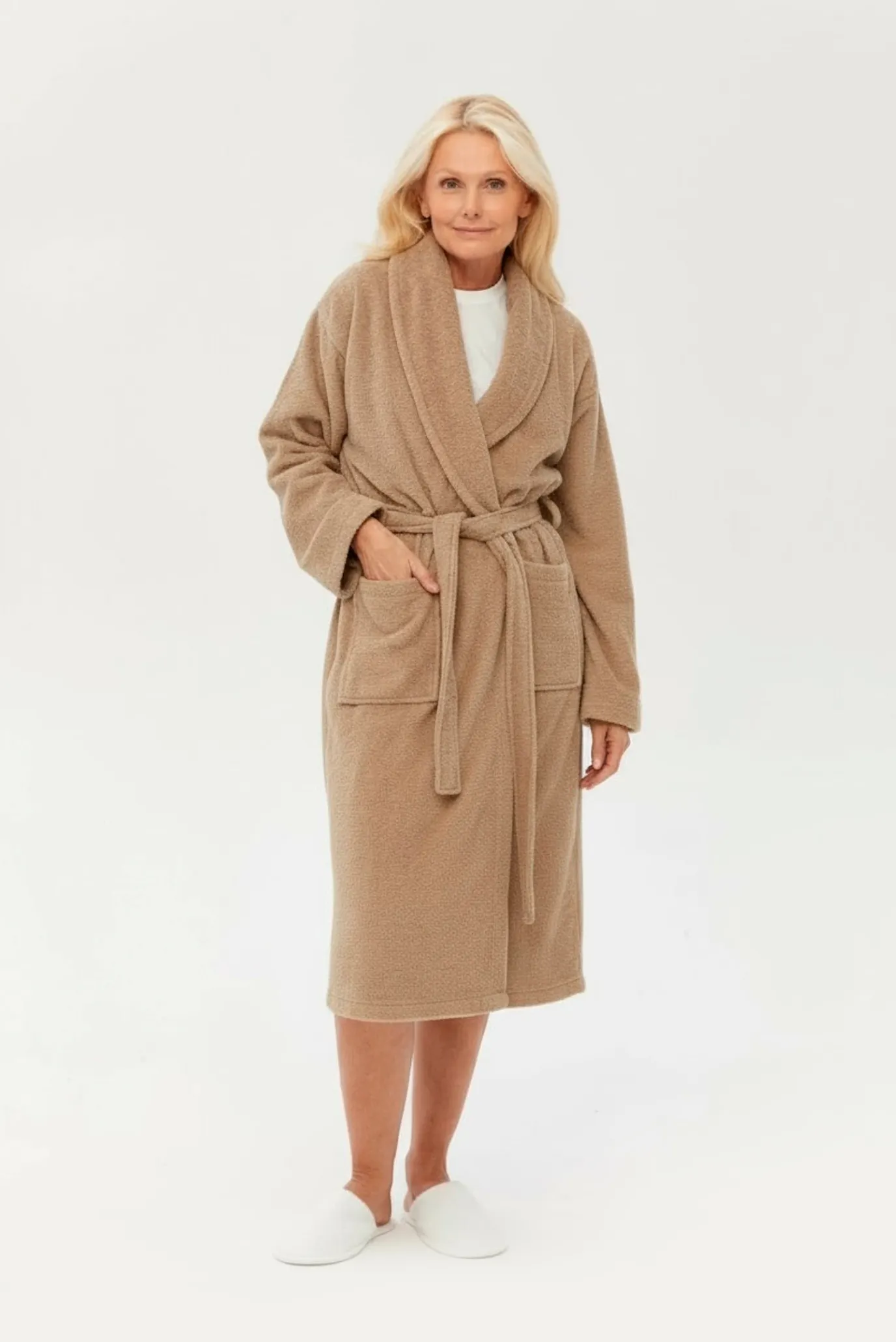 Халат махровий - Basic New Line бежевий (унісекс) 1