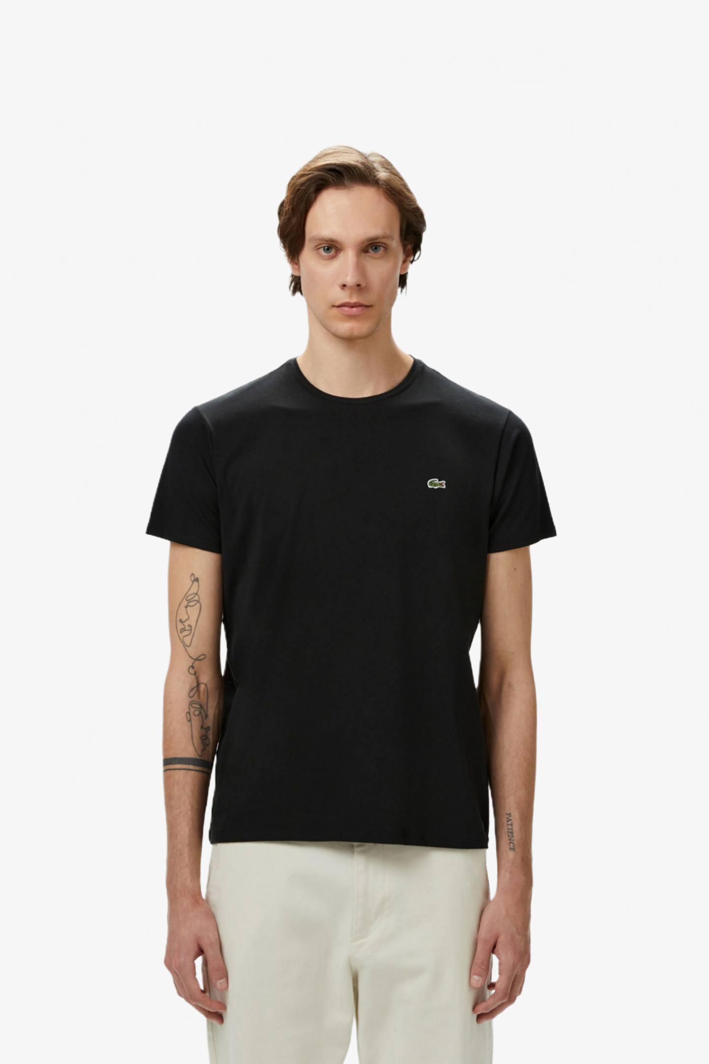 Мужская черная футболка Черный L-XL Lacoste TH0998031 Мужская черная футболка Черный L-XL Lacoste TH0998031