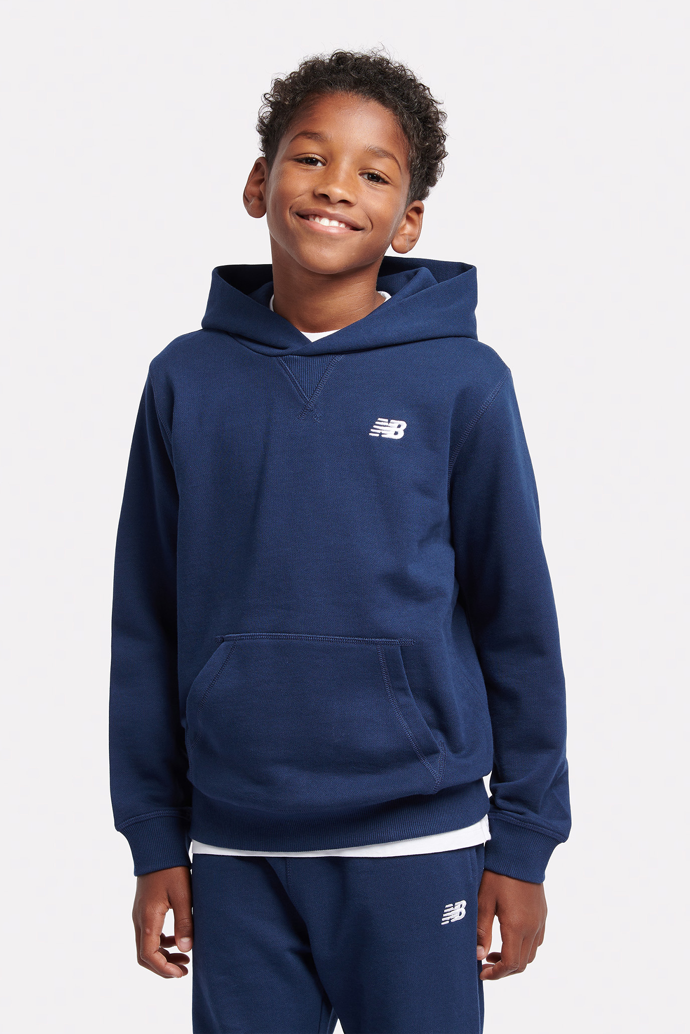 Детское синее худи Small Logo Синий 15-16Y New Balance LAKB0056NNY Детское синее худи Small Logo Синий 15-16Y New Balance LAKB0056NNY
