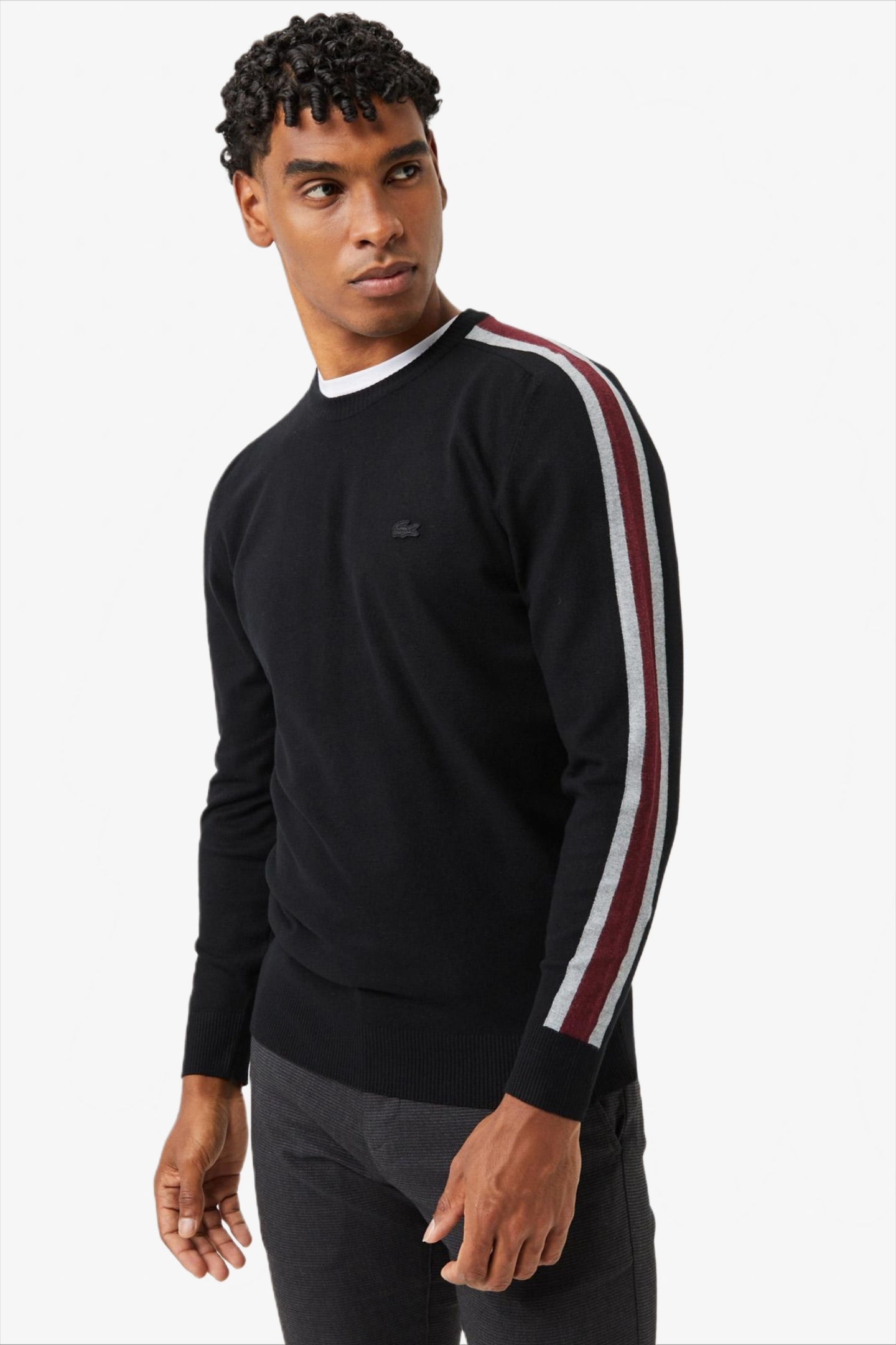 Мужской черный свитер Черный L-XL Lacoste AH230303S Мужской черный свитер Черный L-XL Lacoste AH230303S