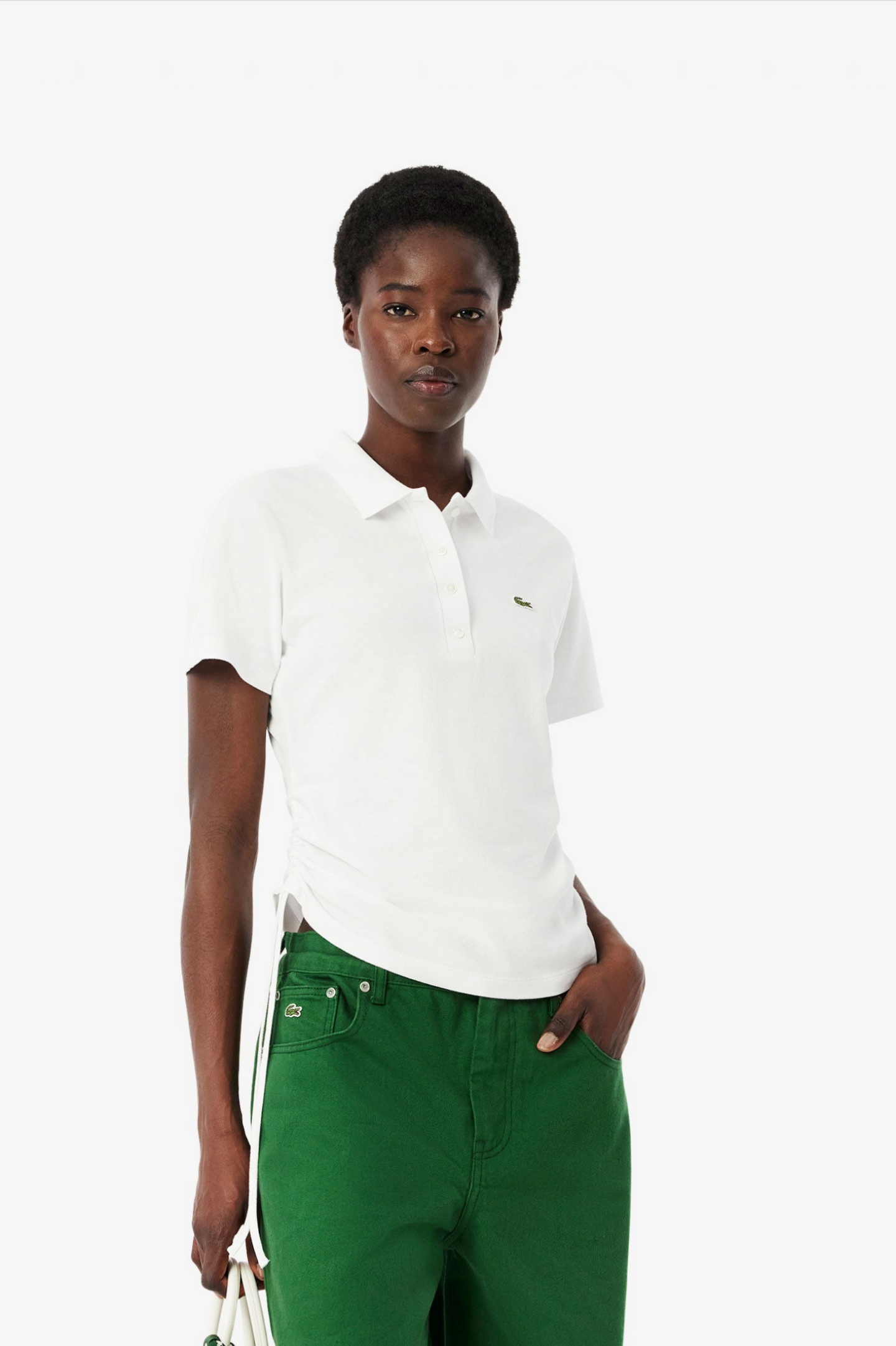 Женское белое поло Белый 40 Lacoste PF9589001 Женское белое поло Белый 40 Lacoste PF9589001