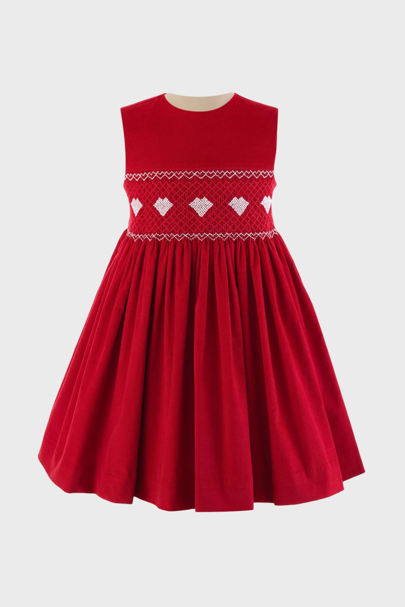 Детский красный сарафан HEART SMOCKED 1