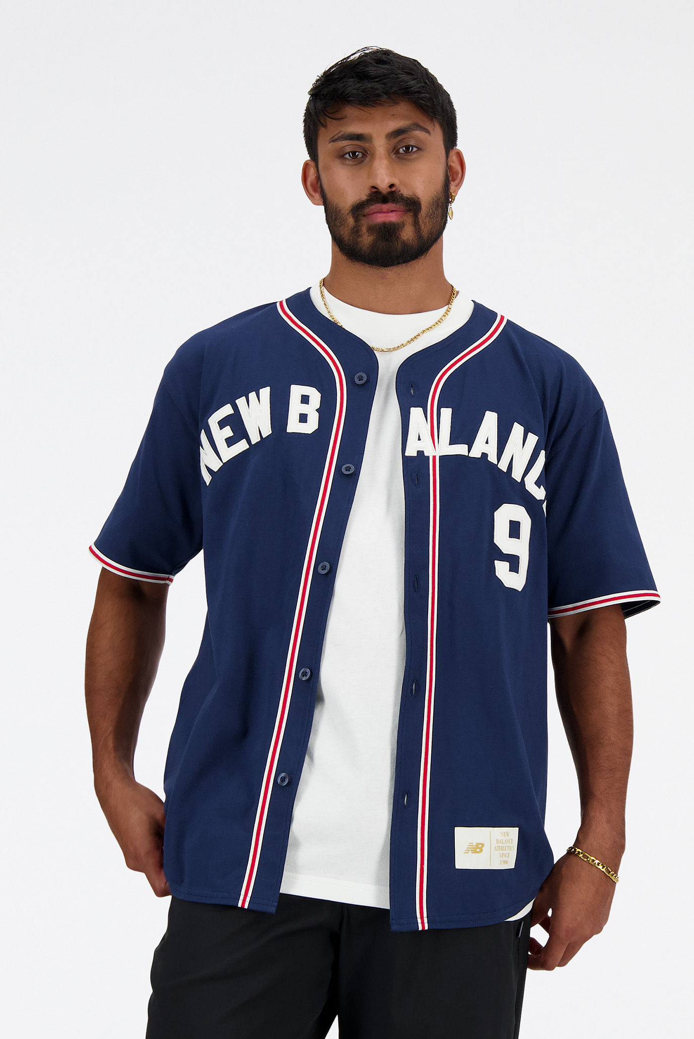 Мужская синяя рубашка Greatest Hits Baseball Синий S New Balance MT41512NNY Мужская синяя рубашка Greatest Hits Baseball Синий S New Balance MT41512NNY