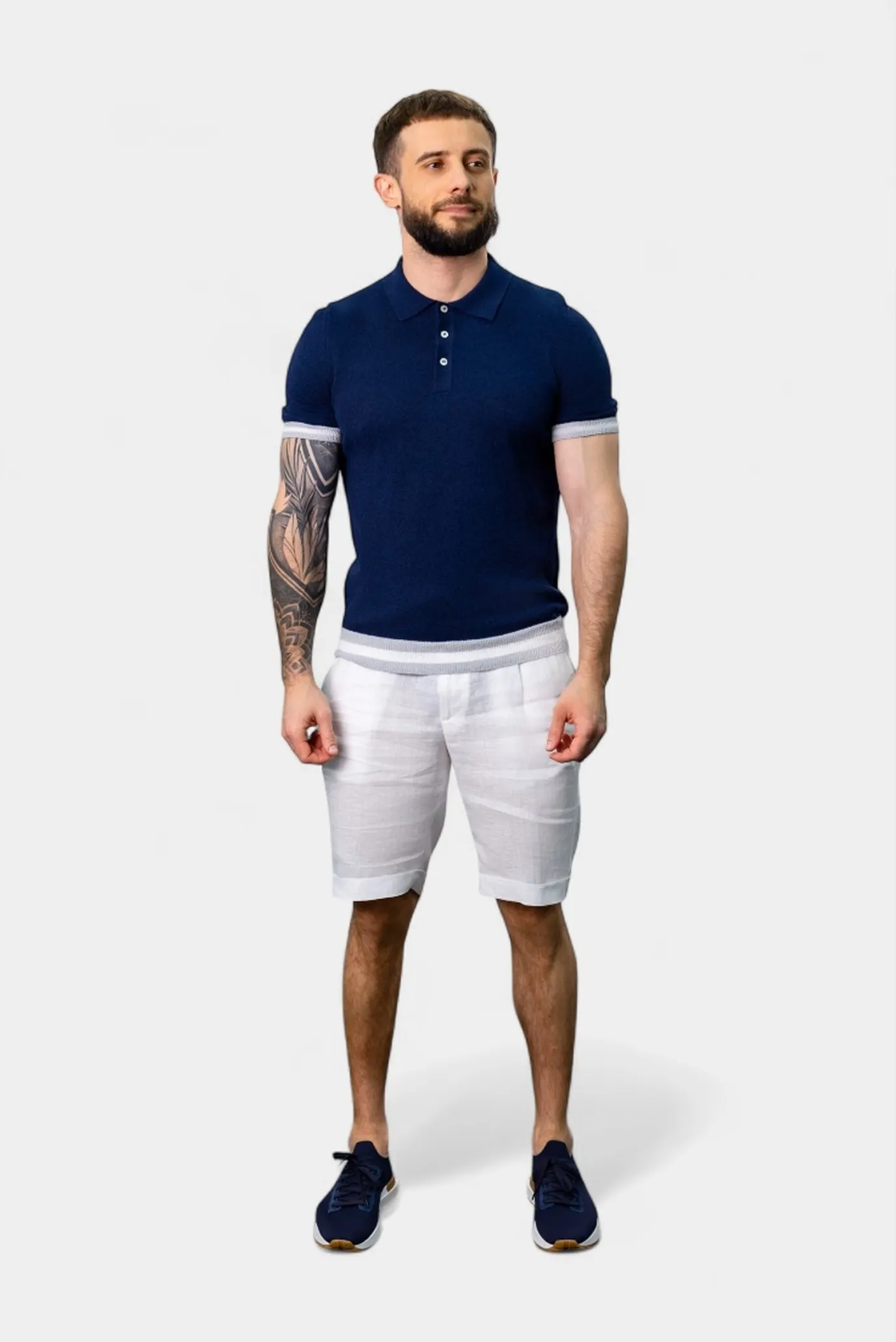 Чоловіча синє поло 4