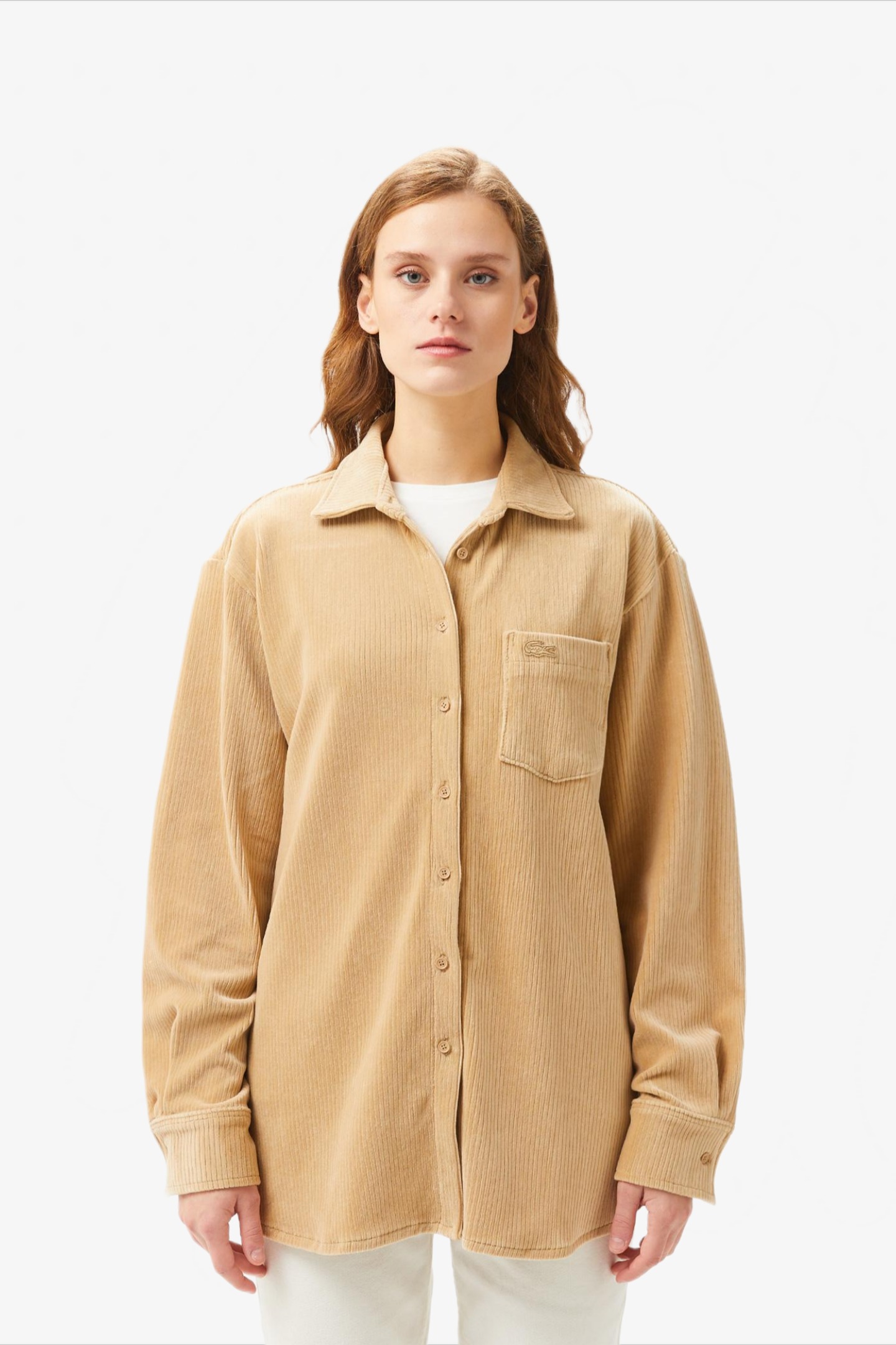 Женская коричневая рубашка Коричневый 40 Lacoste CF252302S Женская коричневая рубашка Коричневый 40 Lacoste CF252302S