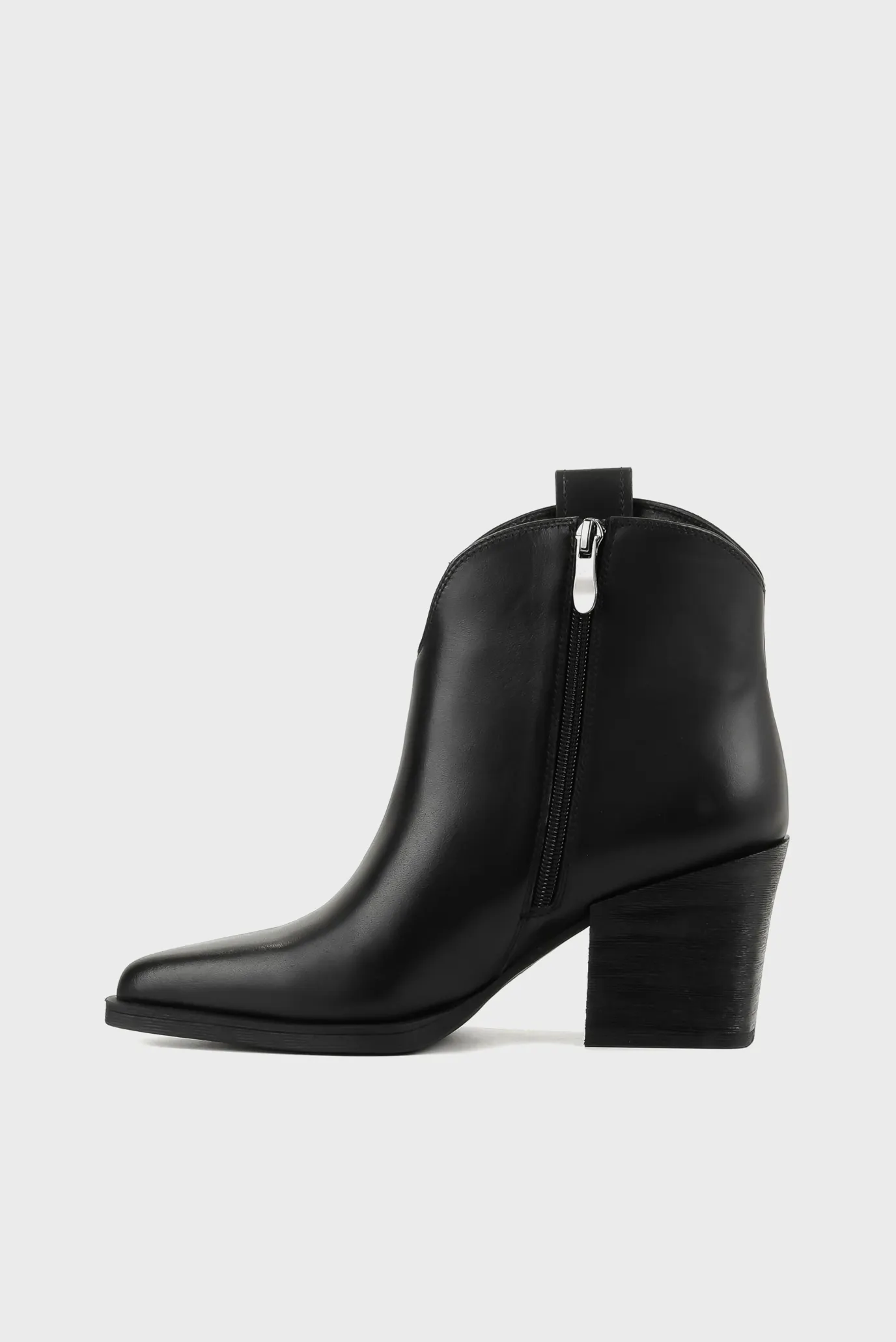 Женские черные кожаные ботильоны 2