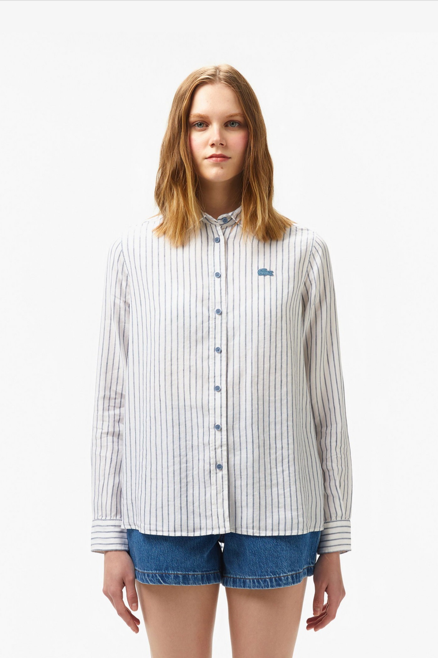 Женская голубая рубашка Голубой 40 Lacoste CF0509HD9 Женская голубая рубашка Голубой 40 Lacoste CF0509HD9