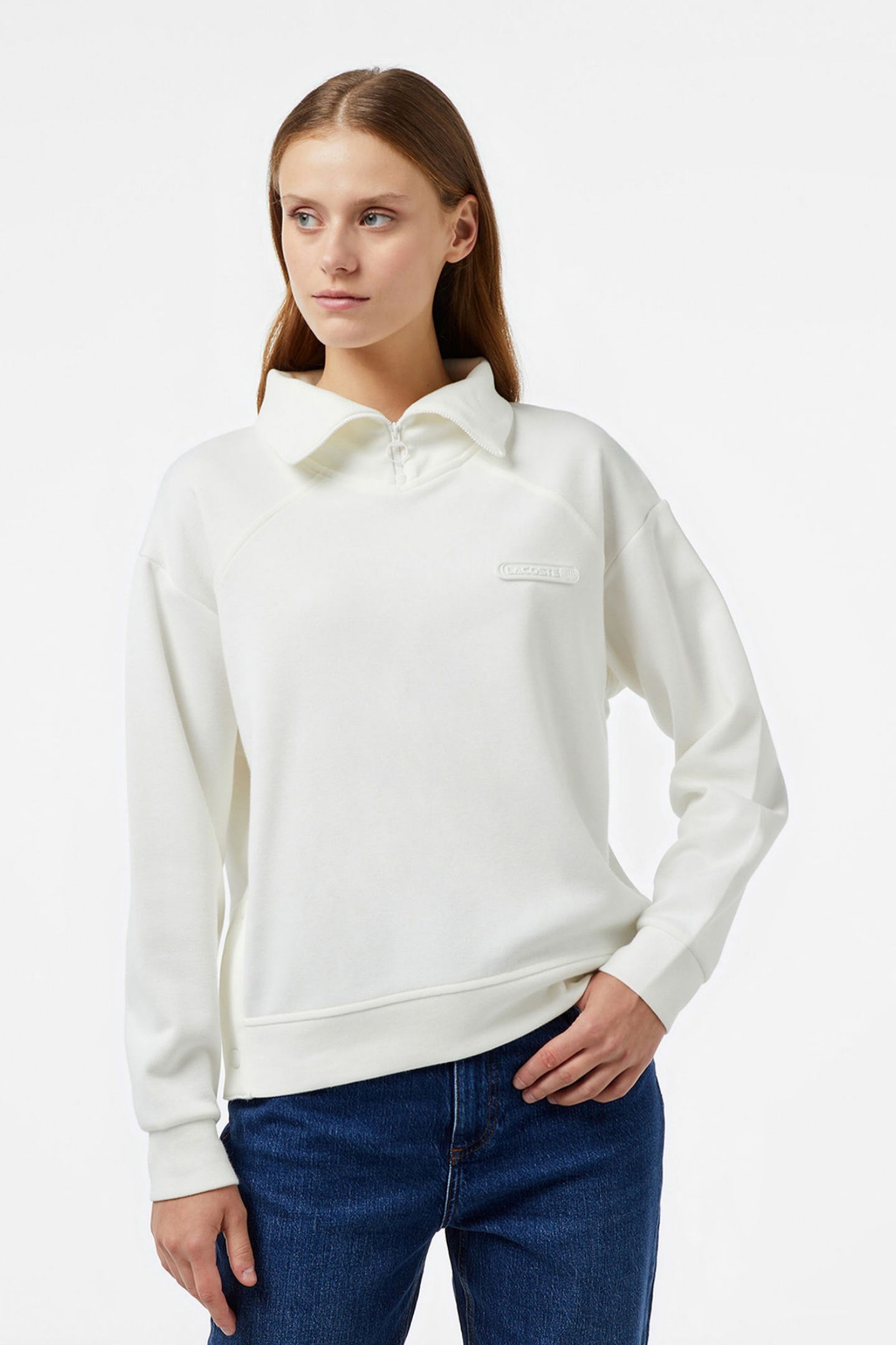 Женская белая толстовка Белый 36 Lacoste SF240404B Женская белая толстовка Белый 36 Lacoste SF240404B