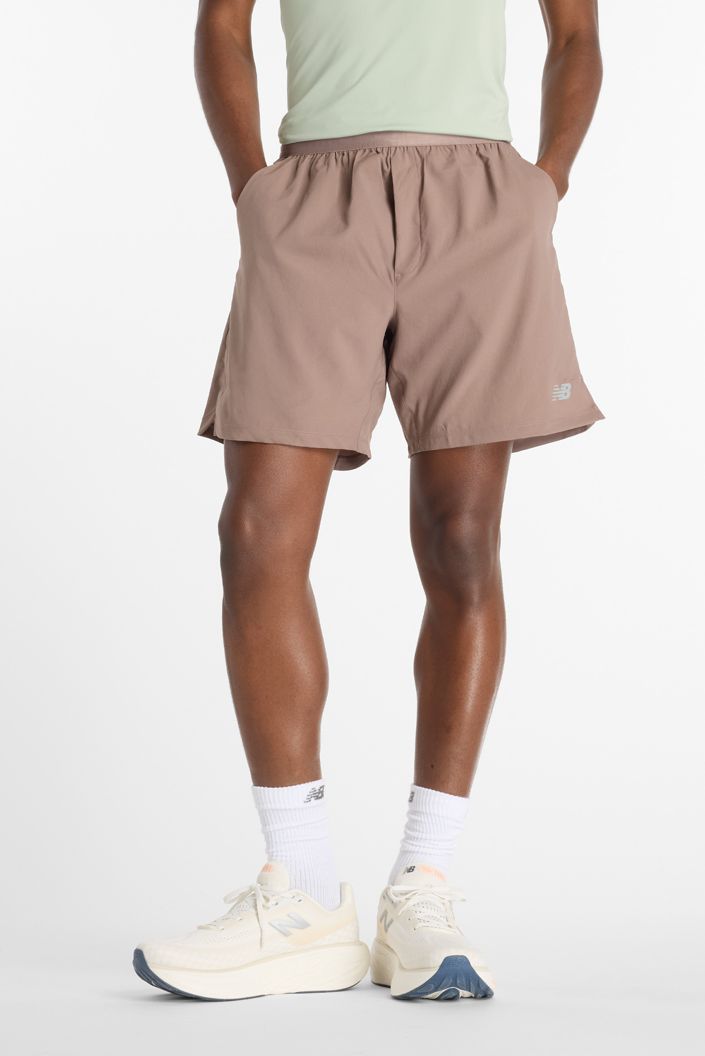 Мужские коричневые шорты AC Lined 7" Коричневый M New Balance MS41288EAS Мужские коричневые шорты AC Lined 7" Коричневый M New Balance MS41288EAS