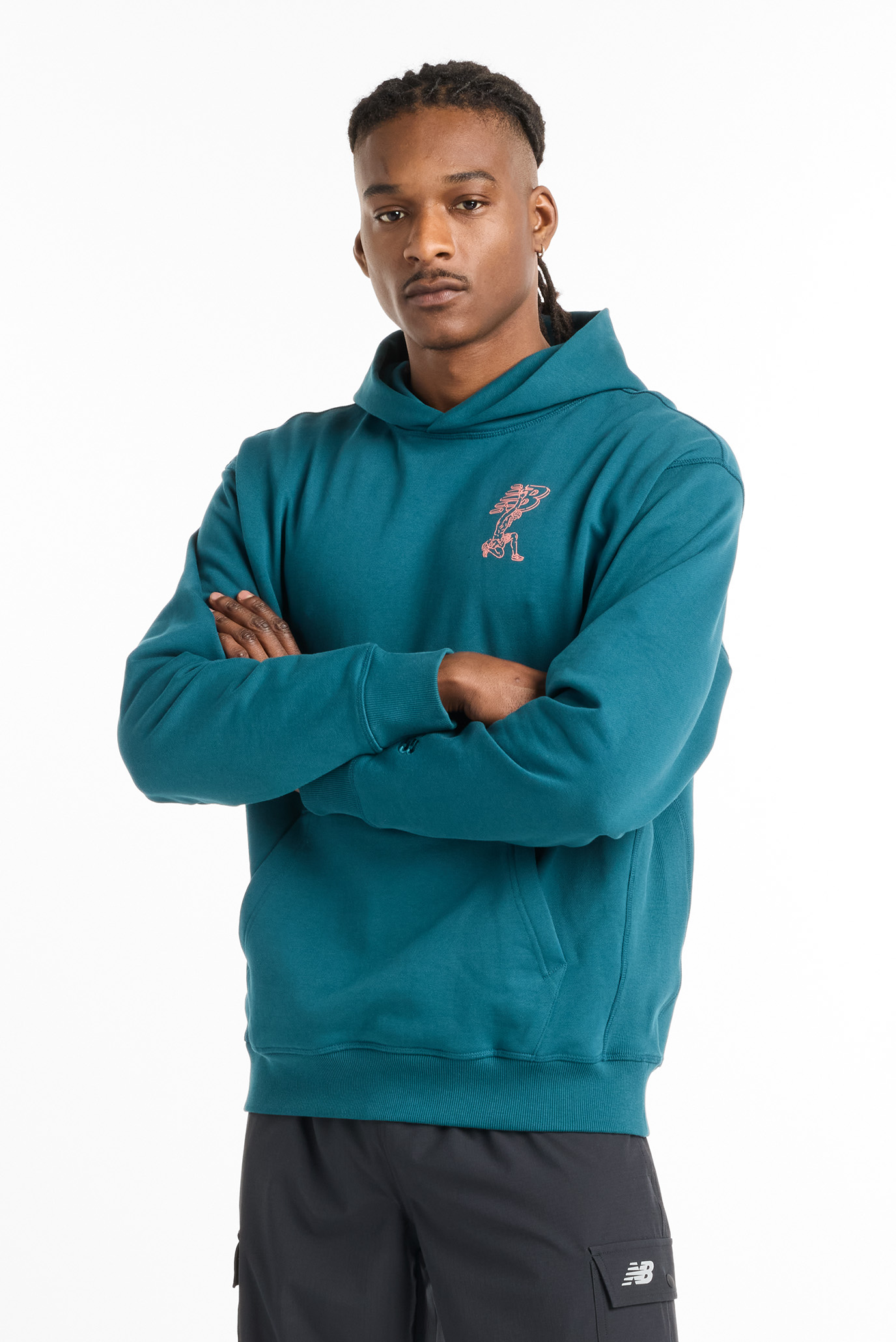 Мужское изумрудное худи X Debut Sculpture Синий M New Balance MT51979DOE Мужское изумрудное худи X Debut Sculpture Синий M New Balance MT51979DOE