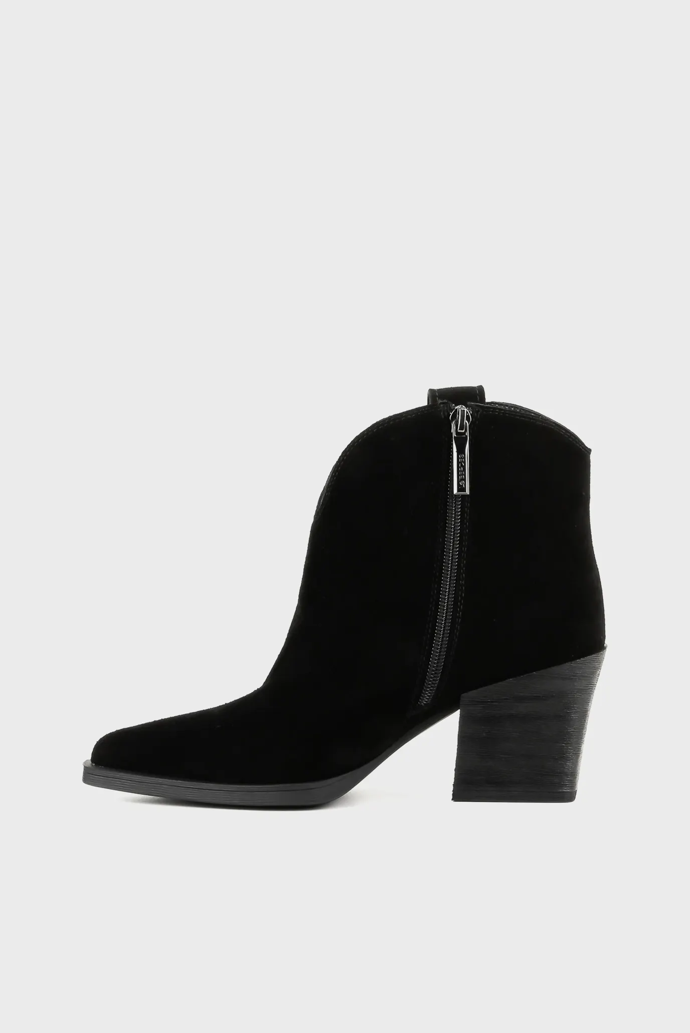 Женские черные замшевые ботильоны 2