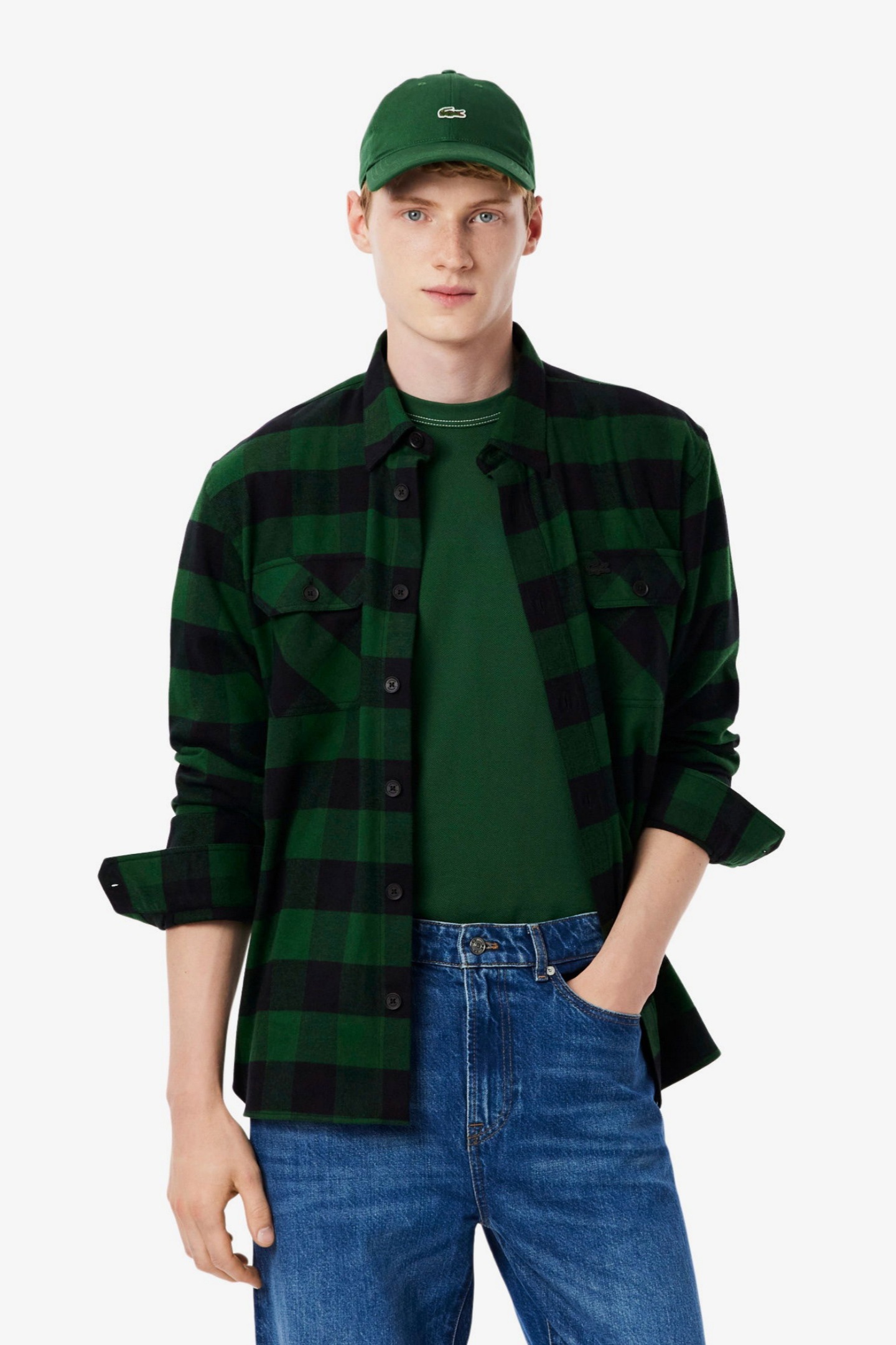 Мужская зеленая рубашка Зеленый 39 Lacoste CH7862U1Y Мужская зеленая рубашка Зеленый 39 Lacoste CH7862U1Y
