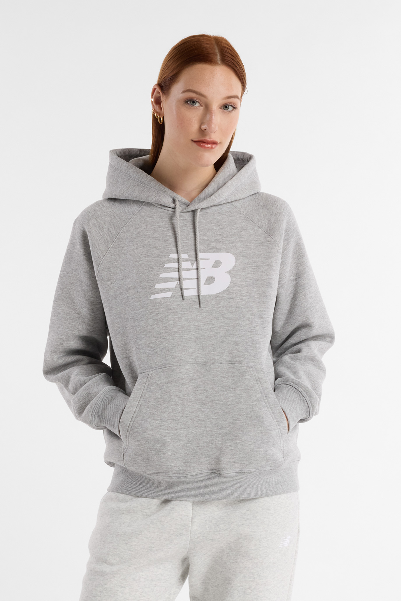 Женское серое худи Sport Logo Серый L New Balance WT43524AG Женское серое худи Sport Logo Серый L New Balance WT43524AG