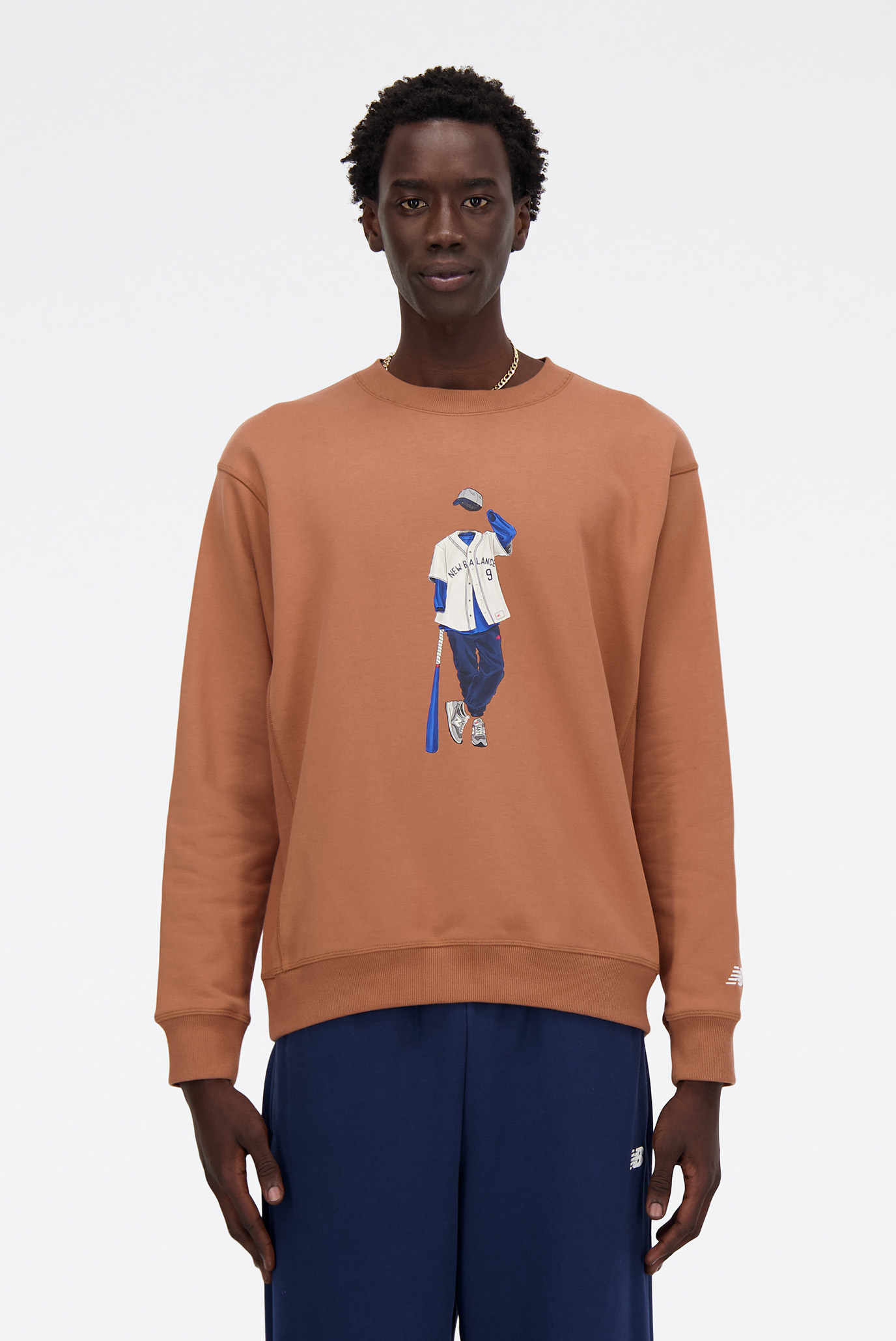 Мужской горчичный свитшот NB Athletics Graphics Коричневый XXL New Balance MT41538WUT Мужской горчичный свитшот NB Athletics Graphics Коричневый XXL New Balance MT41538WUT