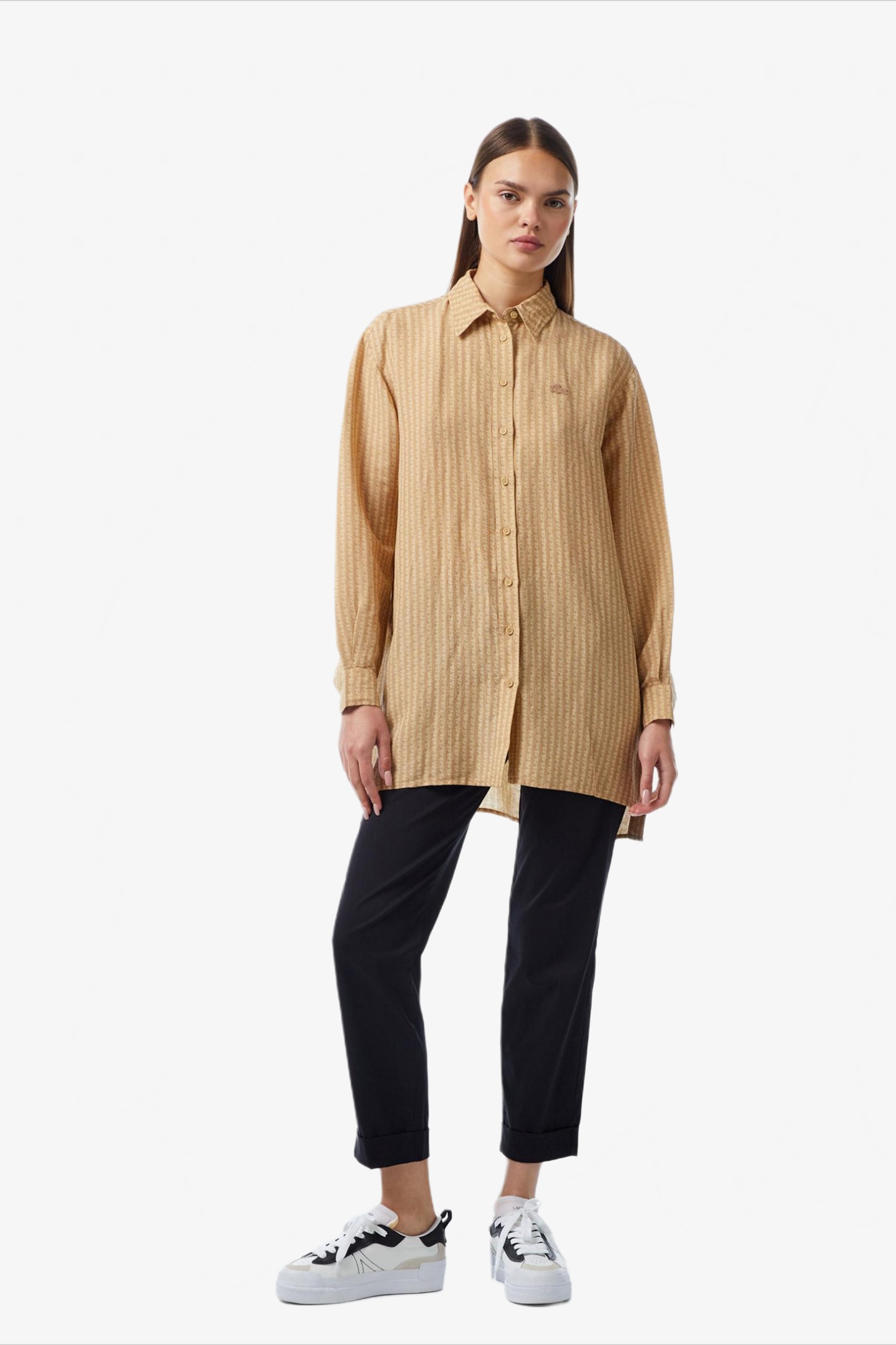 Женская коричневая рубашка Коричневый 38 Lacoste CF0406IXQ Женская коричневая рубашка Коричневый 38 Lacoste CF0406IXQ