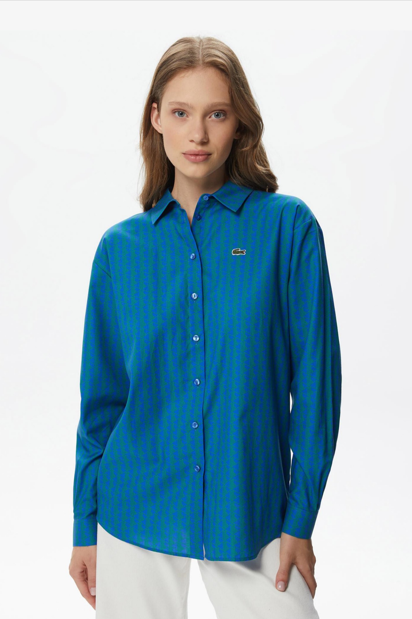 Женская синяя рубашка Синий 38 Lacoste CF241111L Женская синяя рубашка Синий 38 Lacoste CF241111L