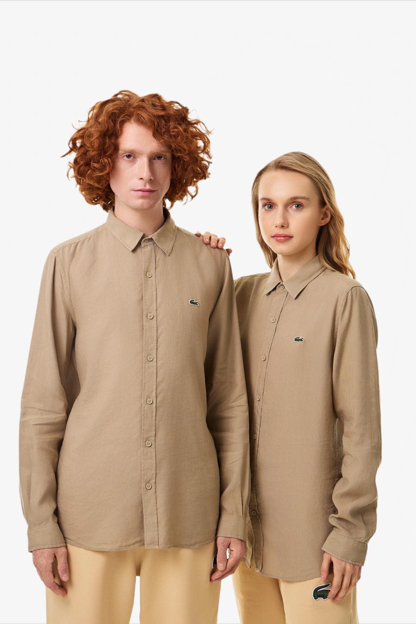 Мужская бежевая рубашка Бежевый 39 Lacoste CH0410SCB8 Мужская бежевая рубашка Бежевый 39 Lacoste CH0410SCB8