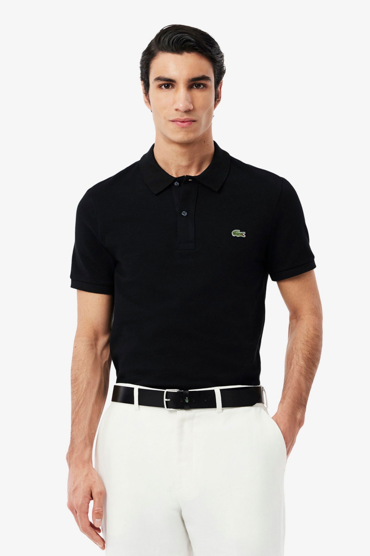 Мужское черное поло L.12.12 Черный S Lacoste PH4012031 Мужское черное поло L.12.12 Черный S Lacoste PH4012031