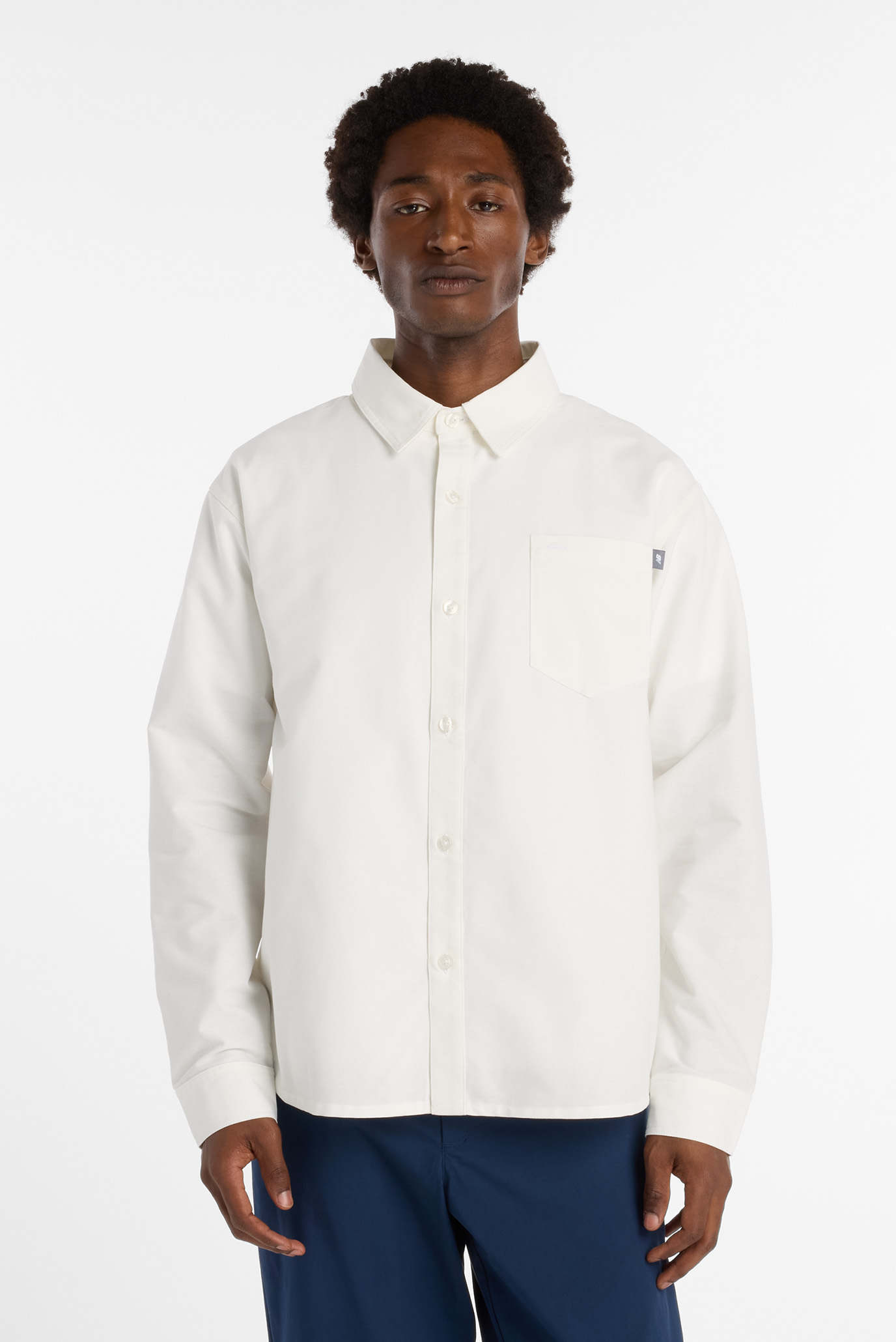 Мужская белая рубашка Oxford Белый XXL New Balance MT53523RFN Мужская белая рубашка Oxford Белый XXL New Balance MT53523RFN