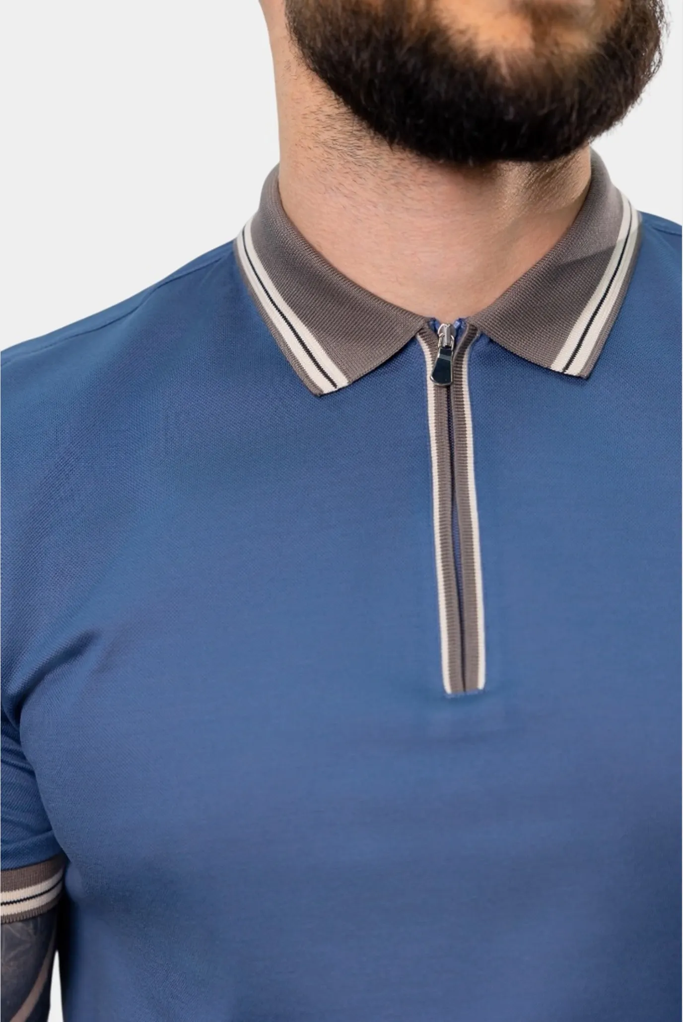Чоловіче синє поло 3