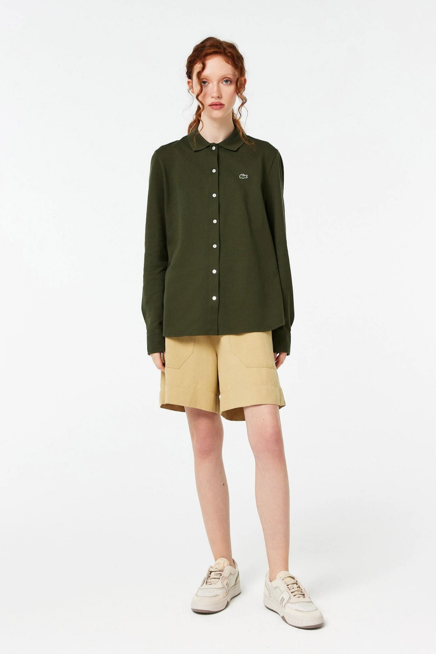 Женские шорты бежевые Бежевый 34 Lacoste GF020707K Женские шорты бежевые Бежевый 34 Lacoste GF020707K
