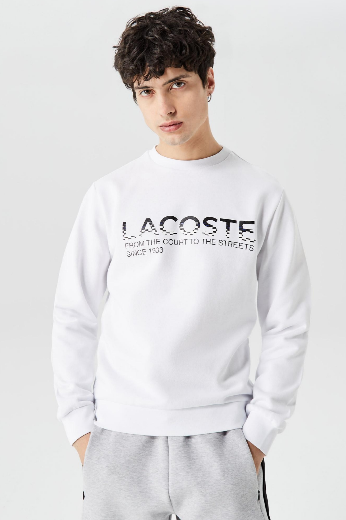 Мужская белая толстовка Белый S Lacoste SH030606B Мужская белая толстовка Белый S Lacoste SH030606B