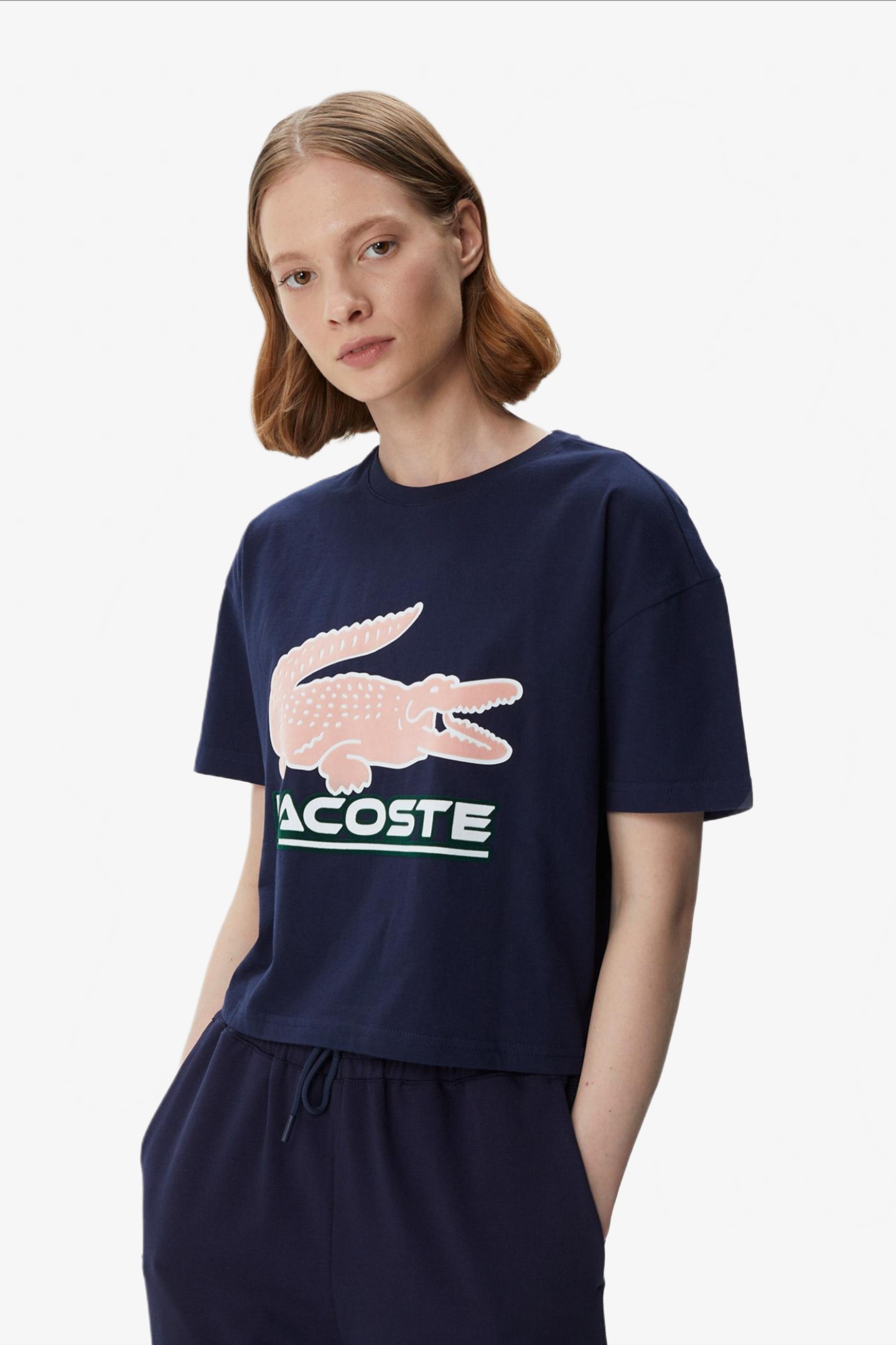 Женская синяя футболка Синий 40 Lacoste TF240404L Женская синяя футболка Синий 40 Lacoste TF240404L