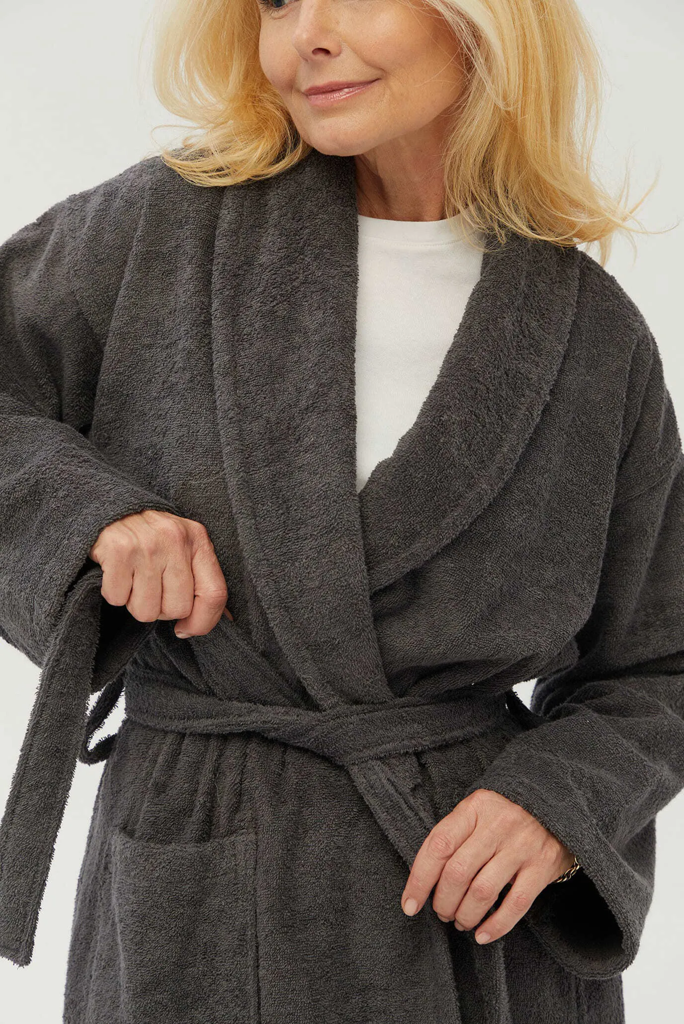 Сірий халат Basic Line antrasit (унісекс) 2