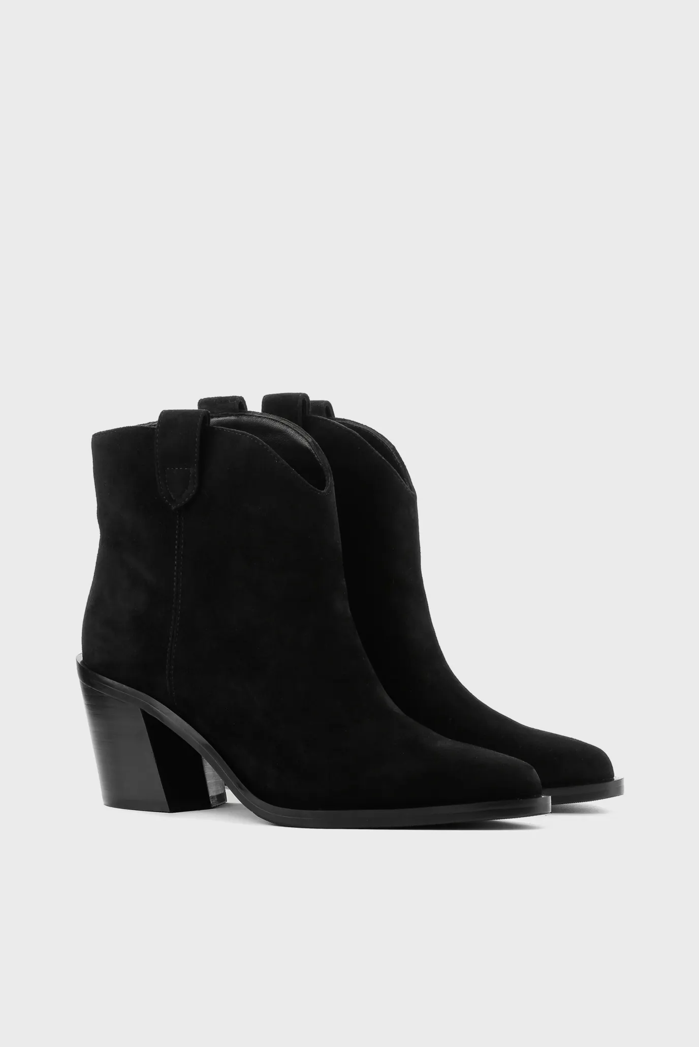 Женские черные замшевые ботильоны 3