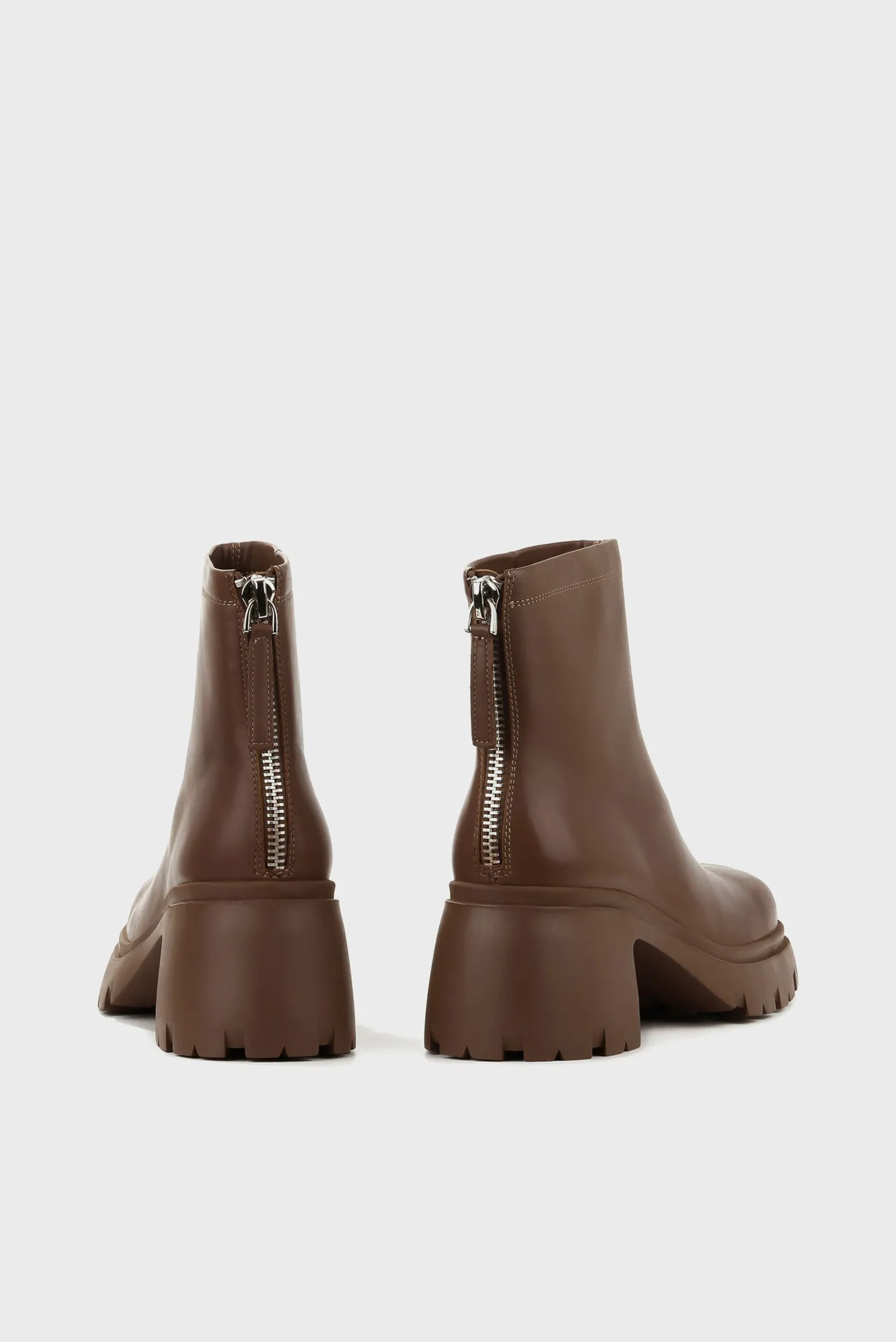 Женские коричневые кожаные ботильоны 4