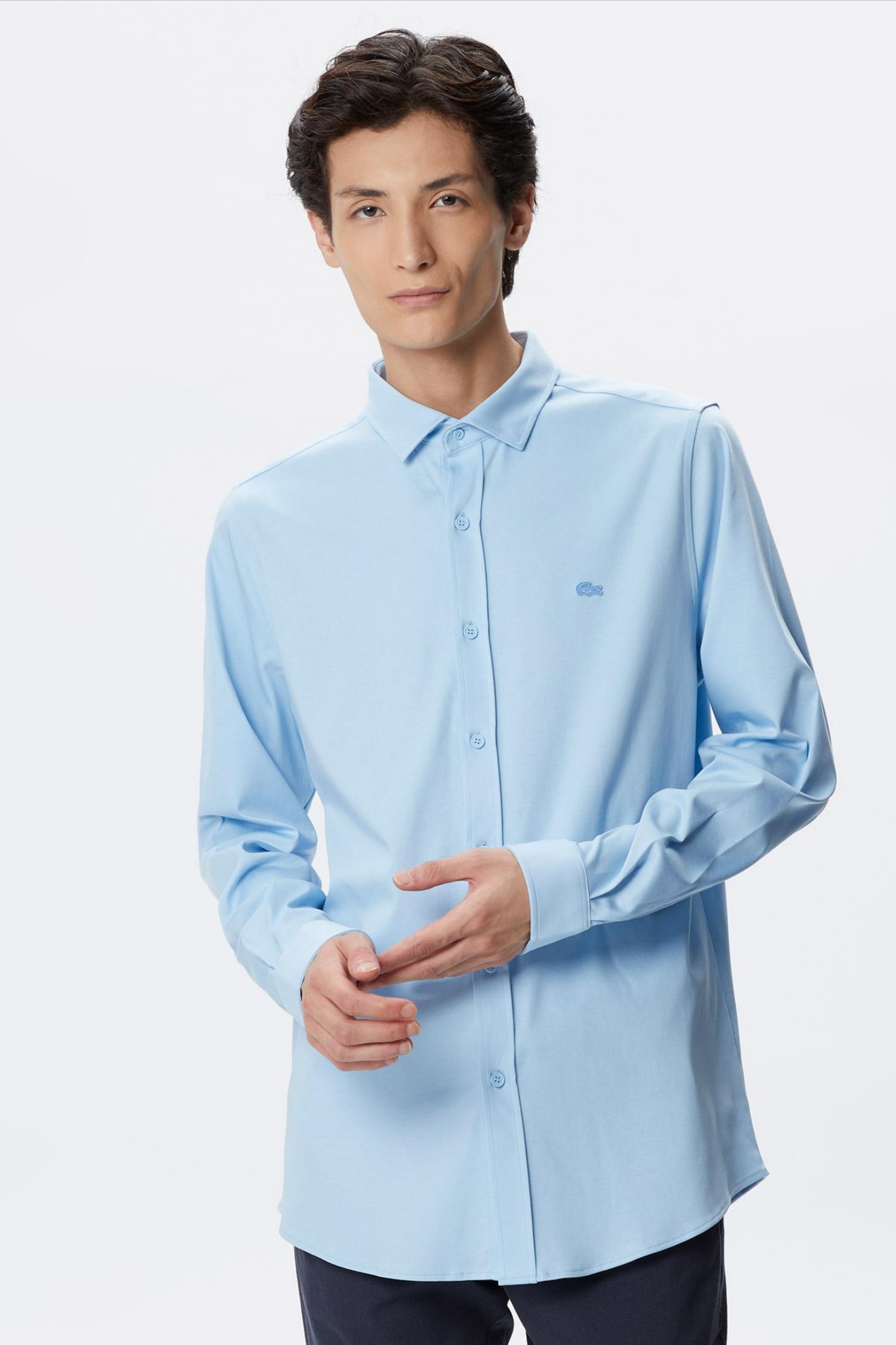 Мужская голубая рубашка Голубой 39 Lacoste CH242222M Мужская голубая рубашка Голубой 39 Lacoste CH242222M