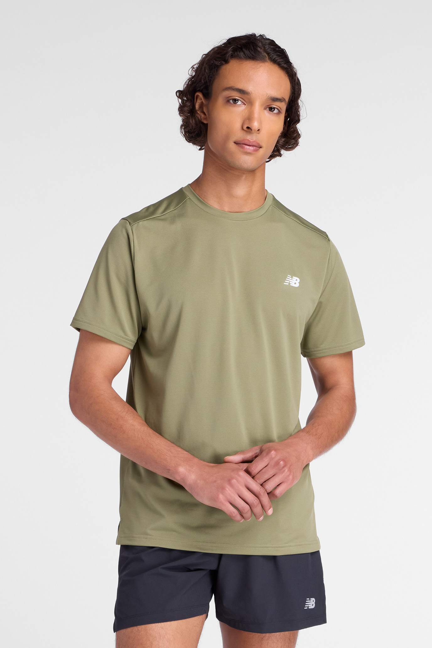 Мужская зеленая футболка Sleeve Зеленый XXL New Balance MT51801DEK Мужская зеленая футболка Sleeve Зеленый XXL New Balance MT51801DEK