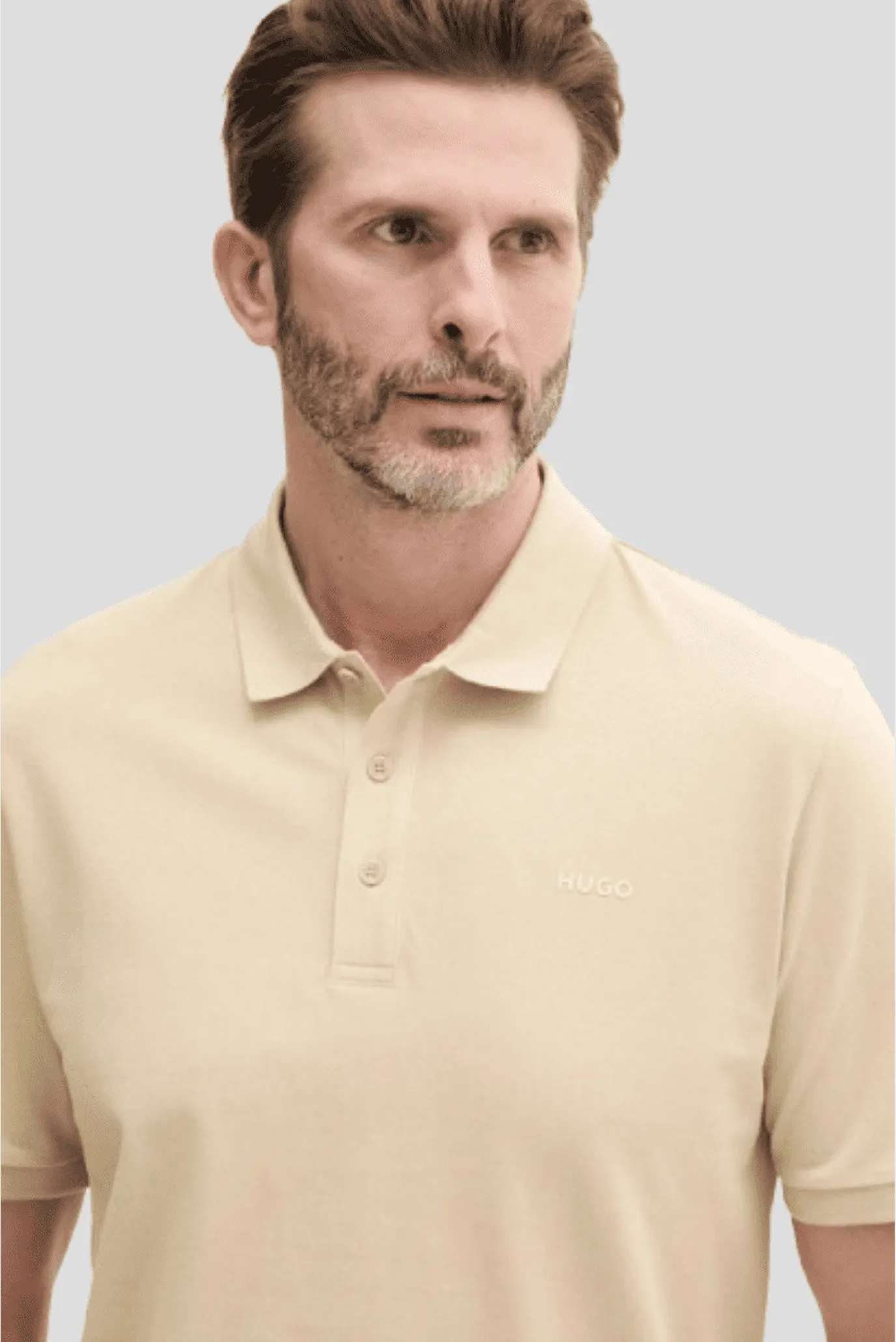 Мужское бежевое поло 3