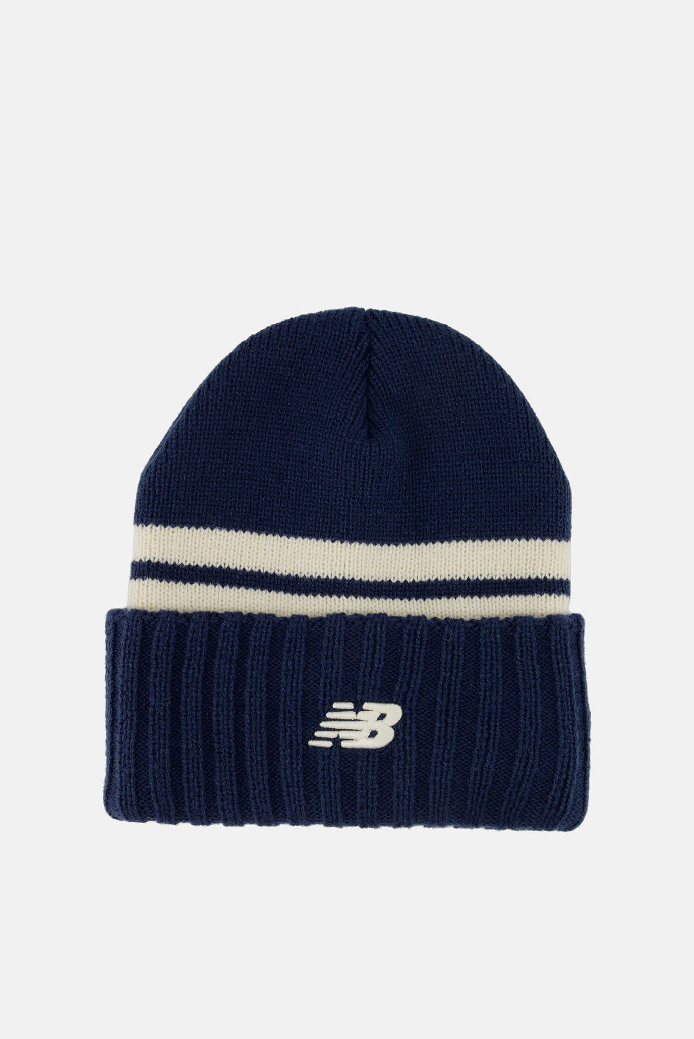 Темно-синяя шапка Striped Knit Hat Синий ONESIZE New Balance LAH01053NNY Темно-синяя шапка Striped Knit Hat Синий ONESIZE New Balance LAH01053NNY
