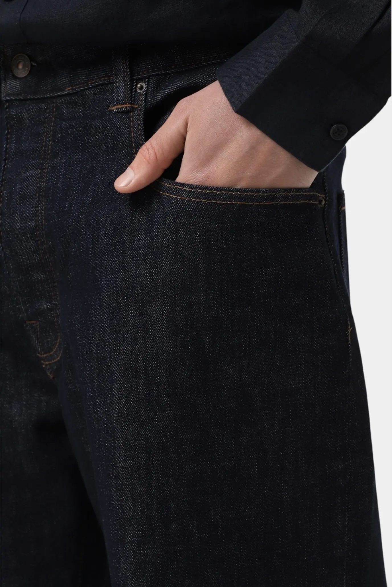 Мужские темно-синие джинсы 3