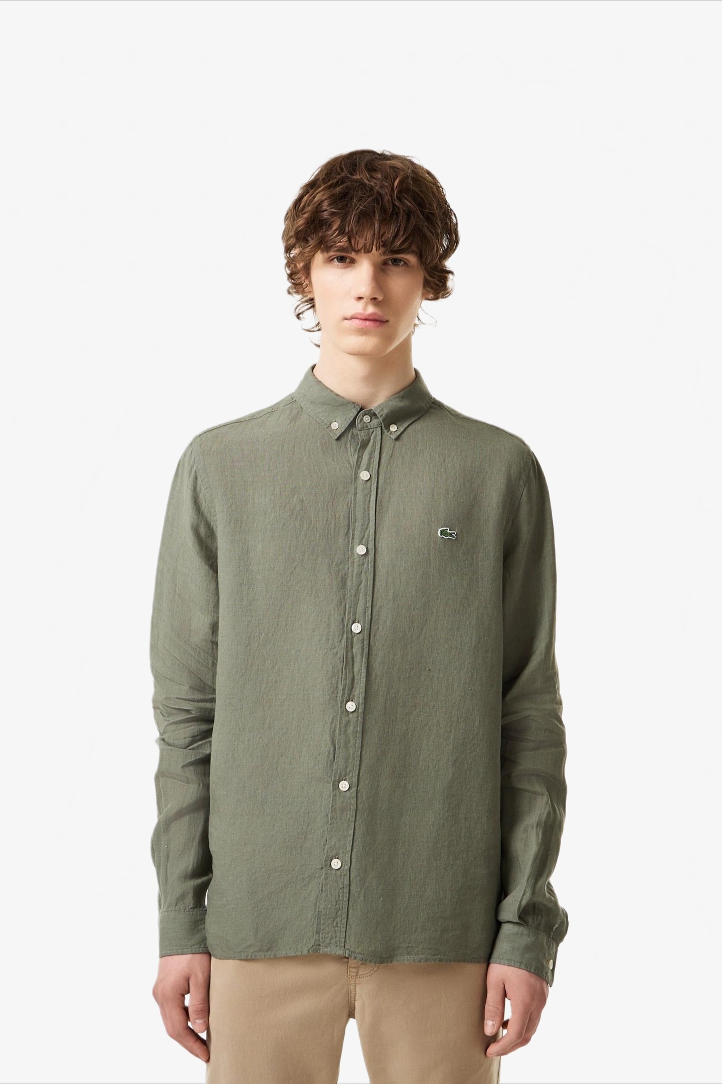Мужская зеленая рубашка Зеленый 39 Lacoste CH5692T316 Мужская зеленая рубашка Зеленый 39 Lacoste CH5692T316