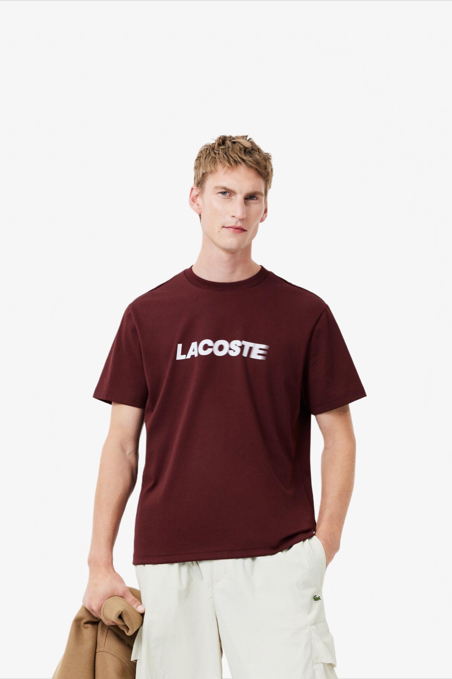 Мужская коричневая футболка Коричневый S Lacoste TH2861BZD Мужская коричневая футболка Коричневый S Lacoste TH2861BZD