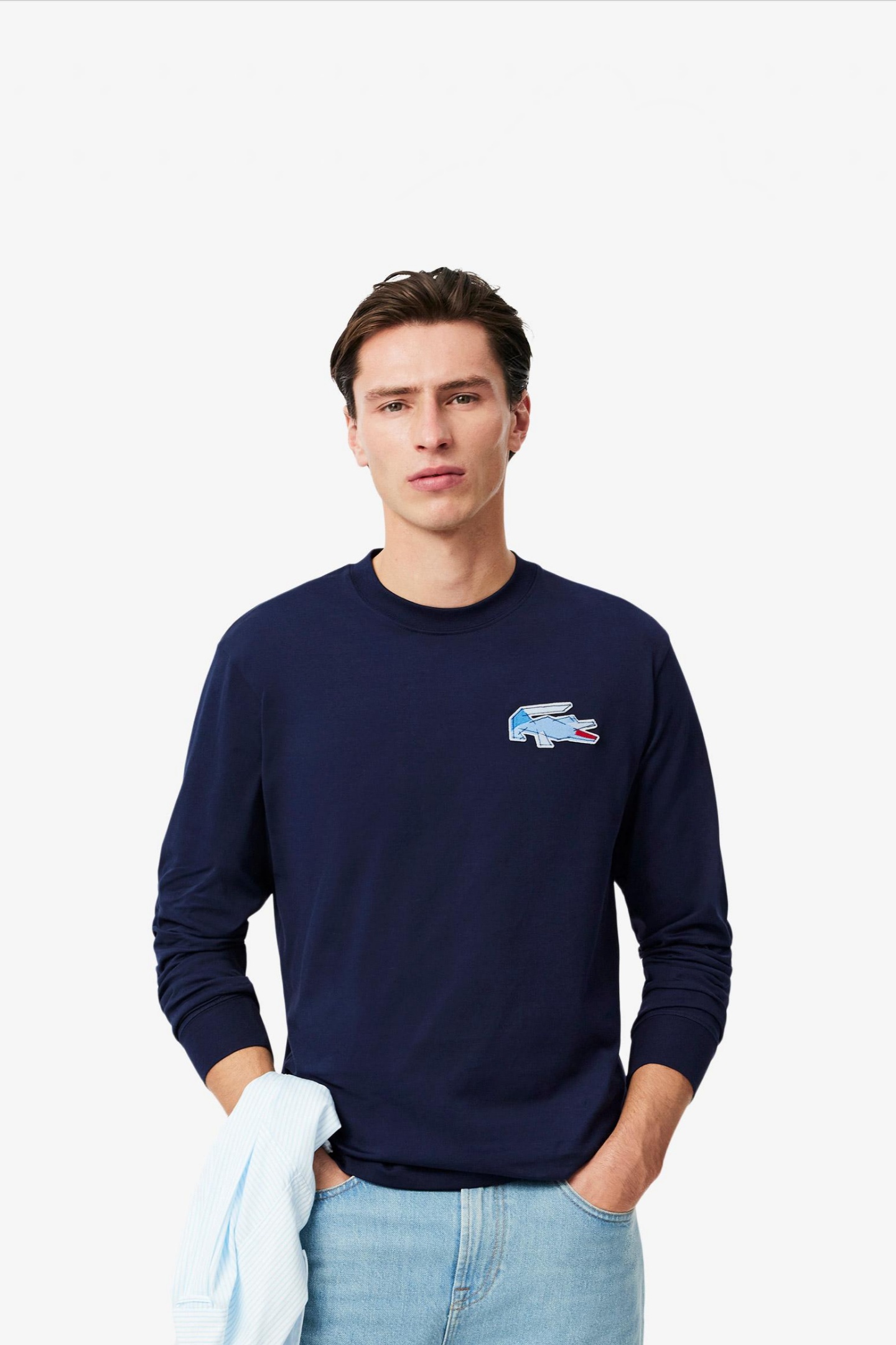 Мужская синяя футболка Синий XS Lacoste TH3586166 Мужская синяя футболка Синий XS Lacoste TH3586166
