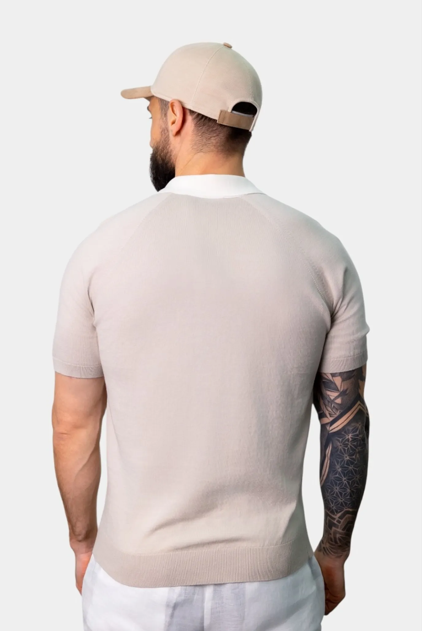 Чоловіче бежеве поло 4