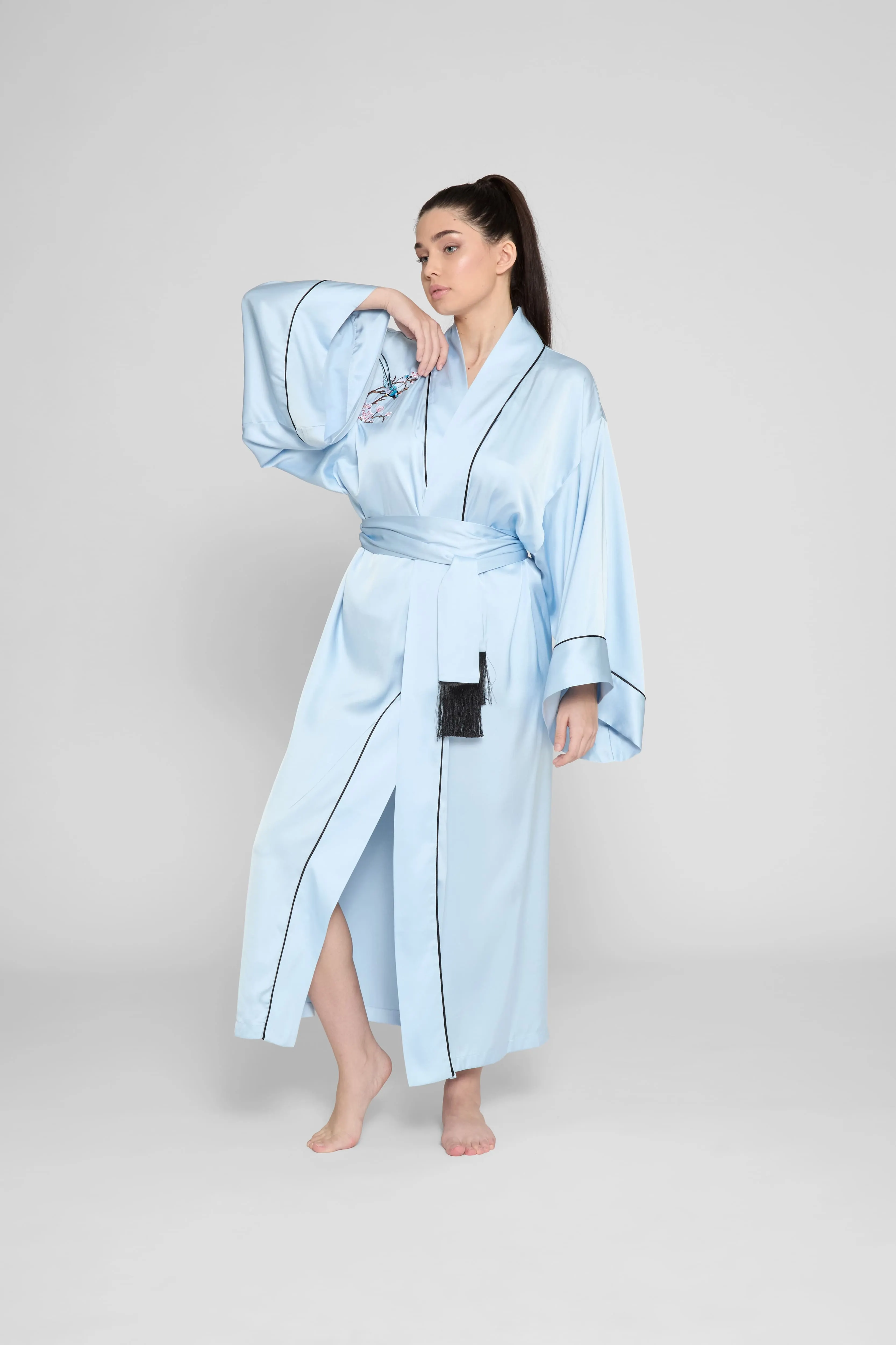 Женский голубой халат Ariana Pink 5
