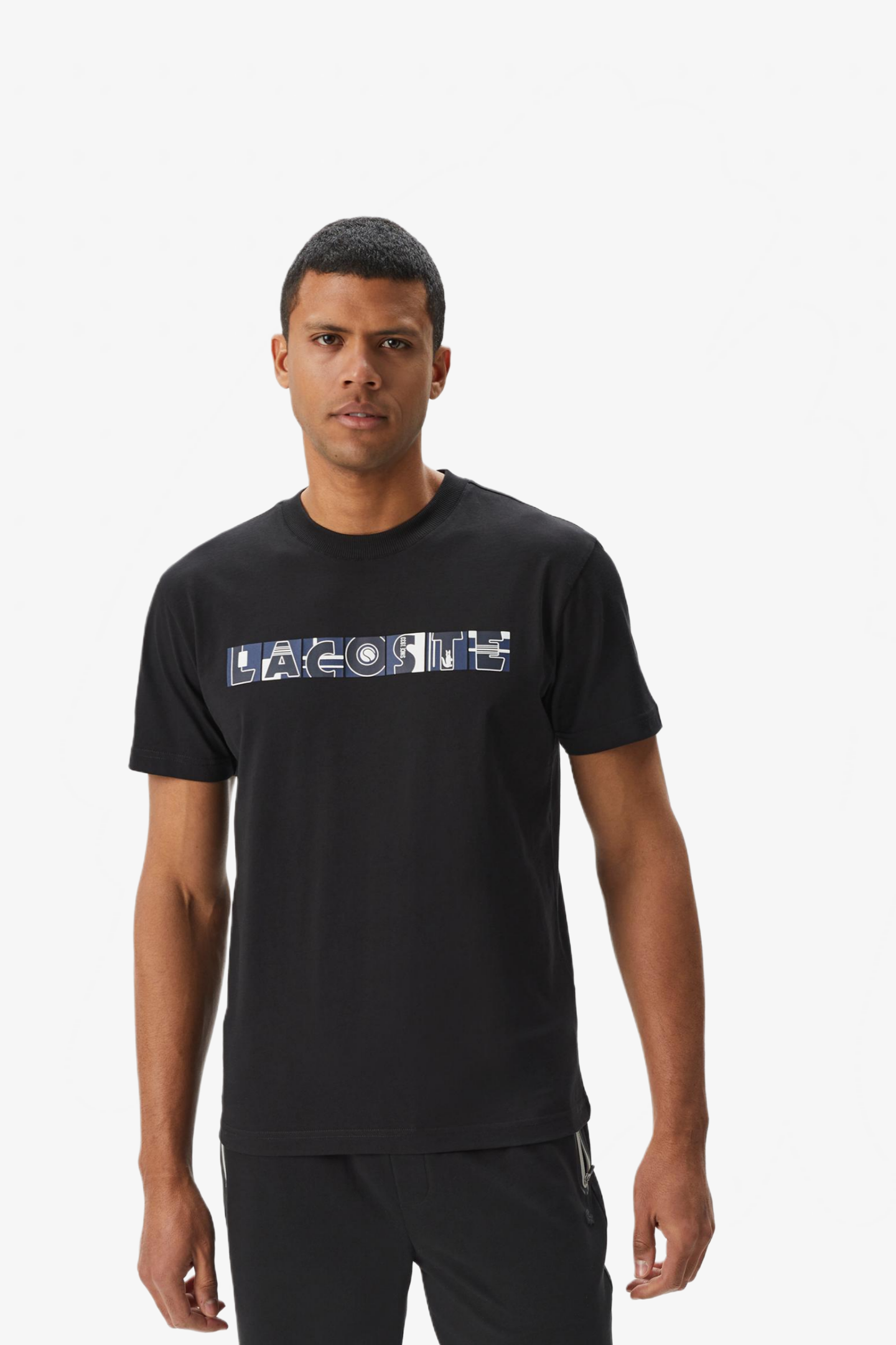 Мужская черная футболка Черный XS Lacoste TH0417031 Мужская черная футболка Черный XS Lacoste TH0417031