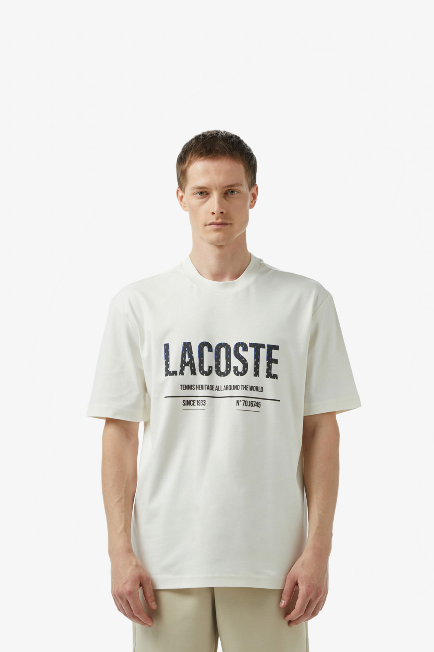 Мужская белая футболка Белый L Lacoste TH0506R70V Мужская белая футболка Белый L Lacoste TH0506R70V