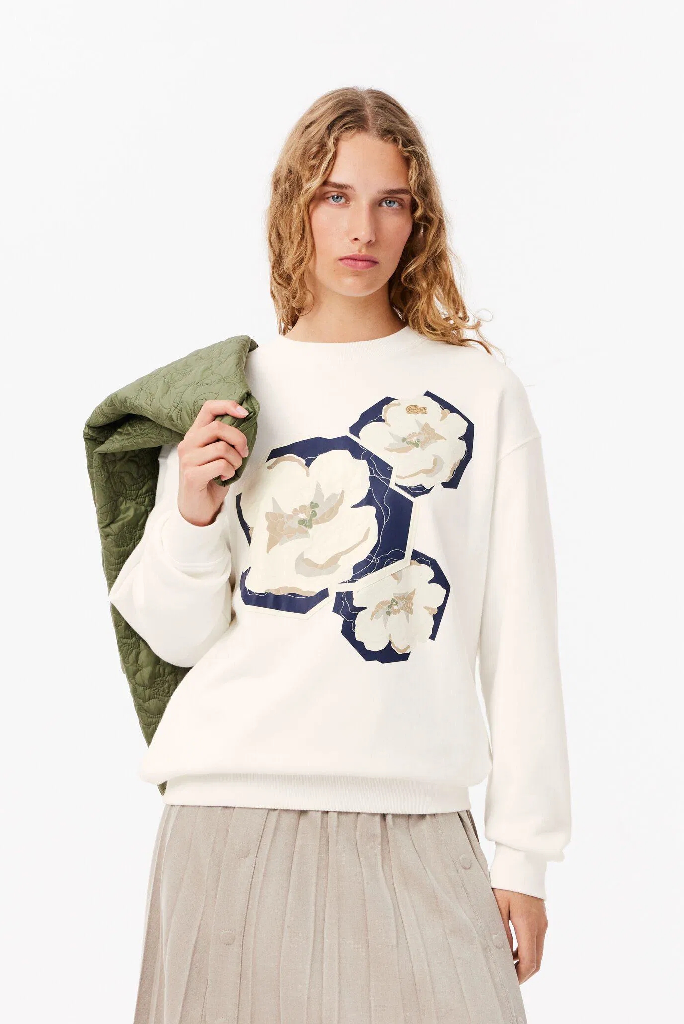 Женский белый свитшот Белый 34 Lacoste SF412570V Женский белый свитшот Белый 34 Lacoste SF412570V