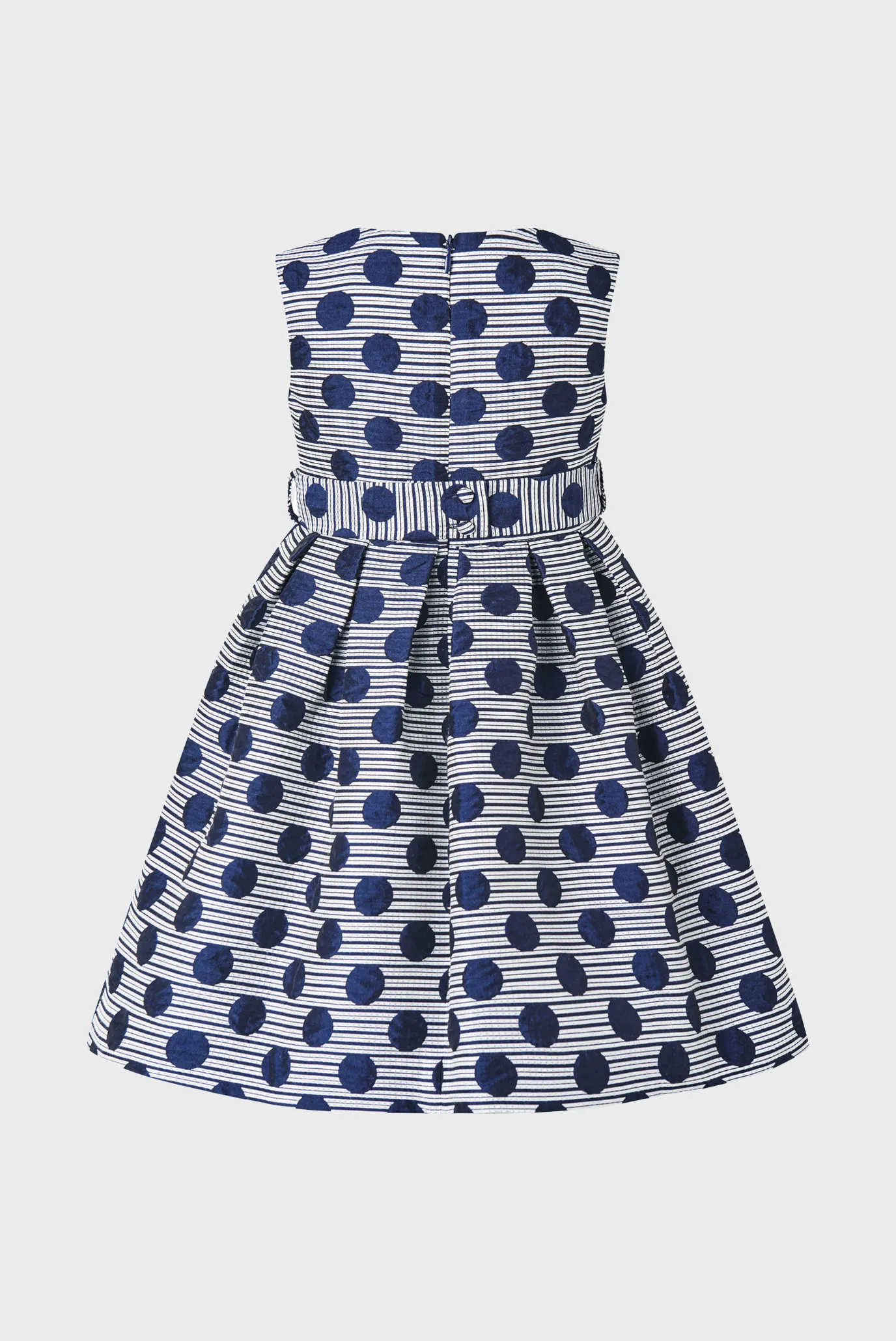 Детское синее платье Dotty Stripe 2