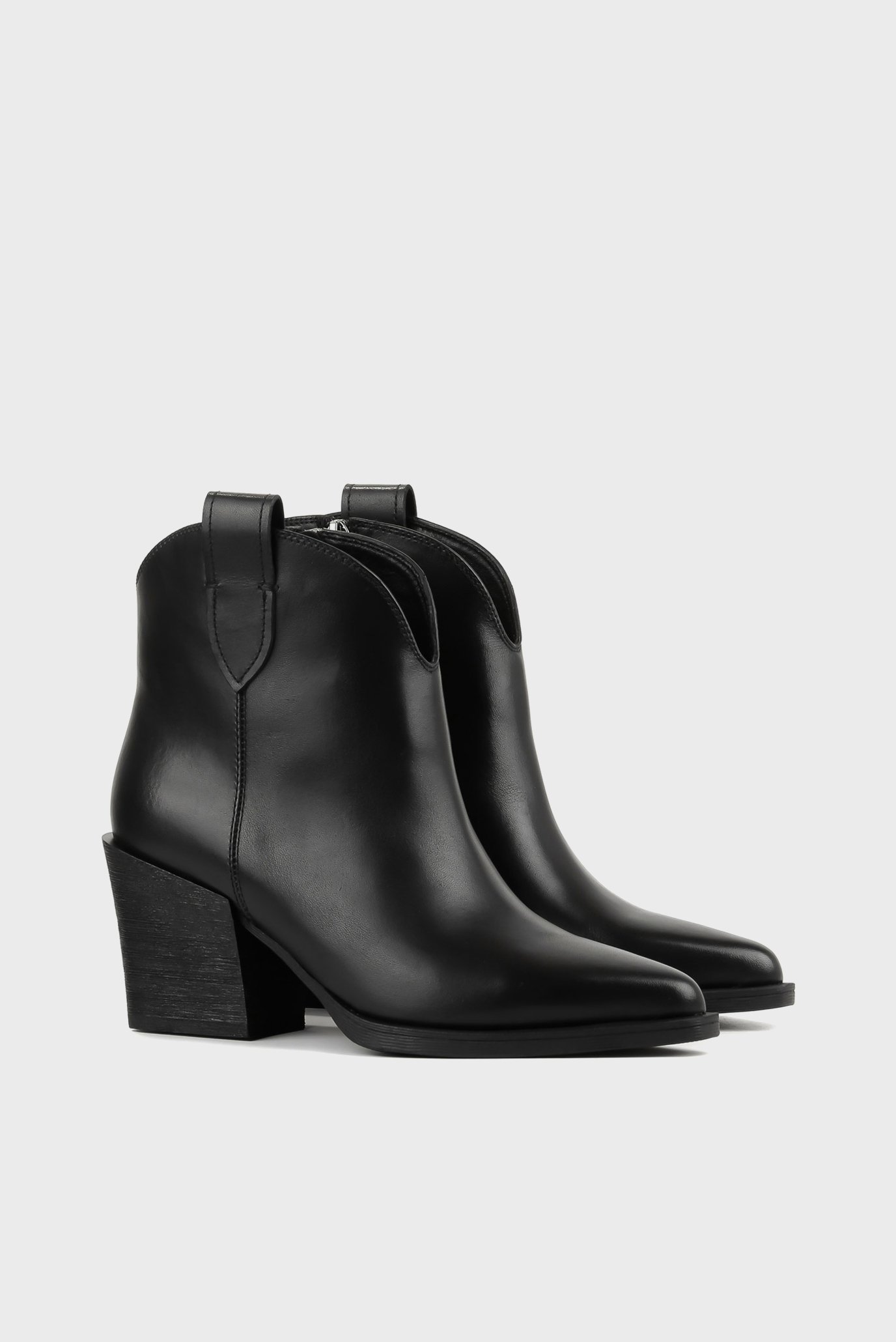 Жіночі чорні шкіряні ботильйони 3