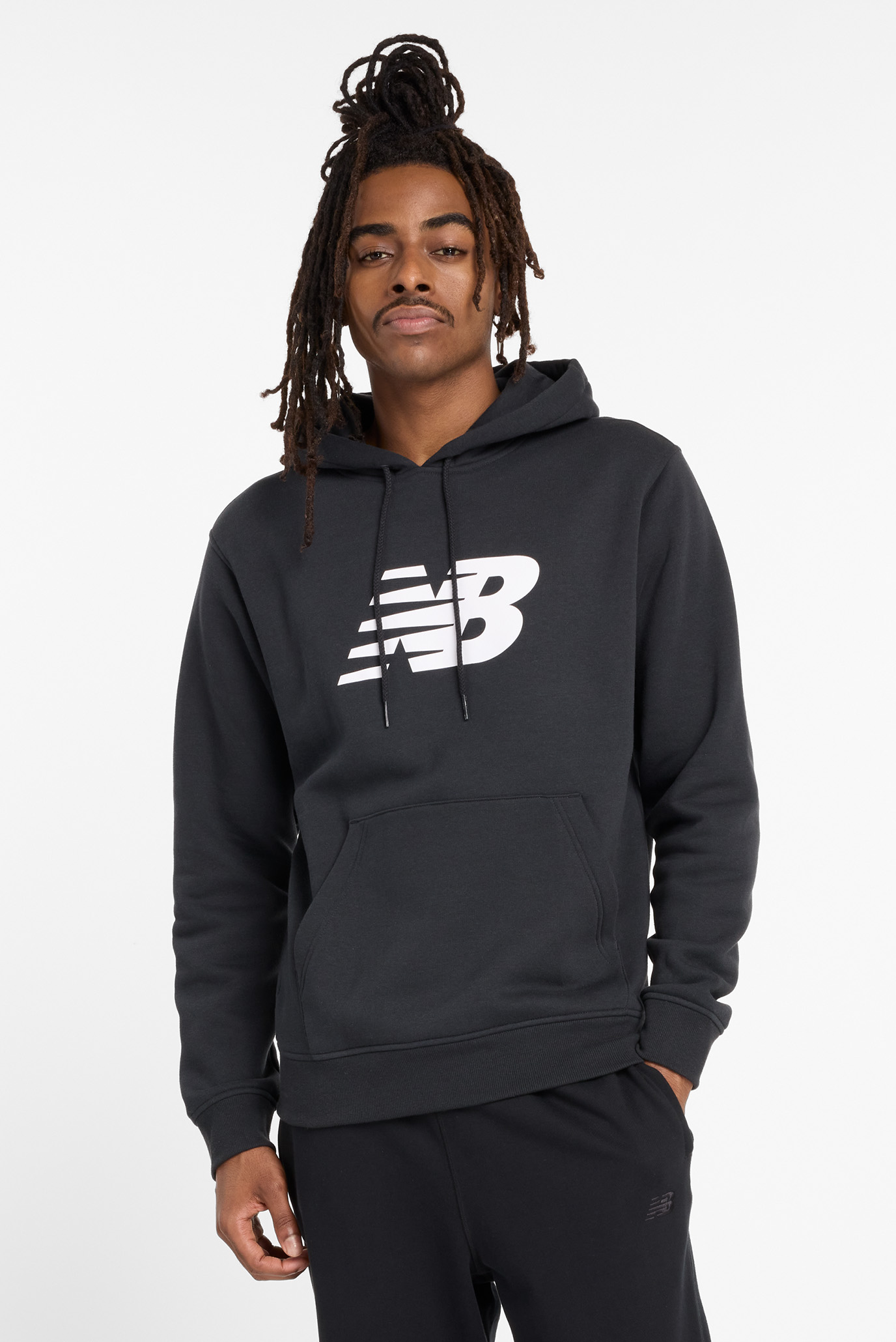 Мужское черное худи Sport Core Черный L New Balance MT43904BK Мужское черное худи Sport Core Черный L New Balance MT43904BK