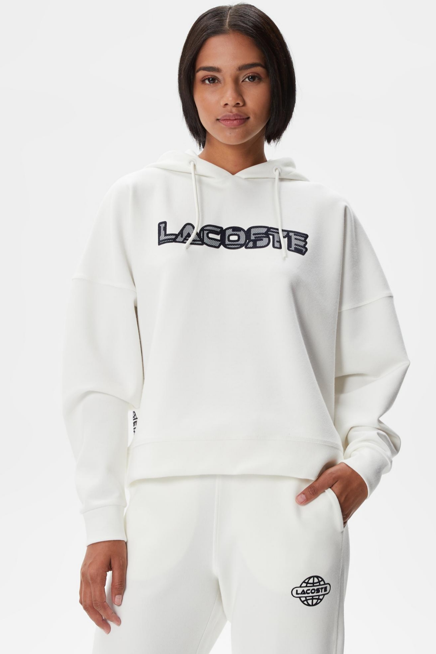 Женская белая толстовка Белый 36 Lacoste SF240606B Женская белая толстовка Белый 36 Lacoste SF240606B