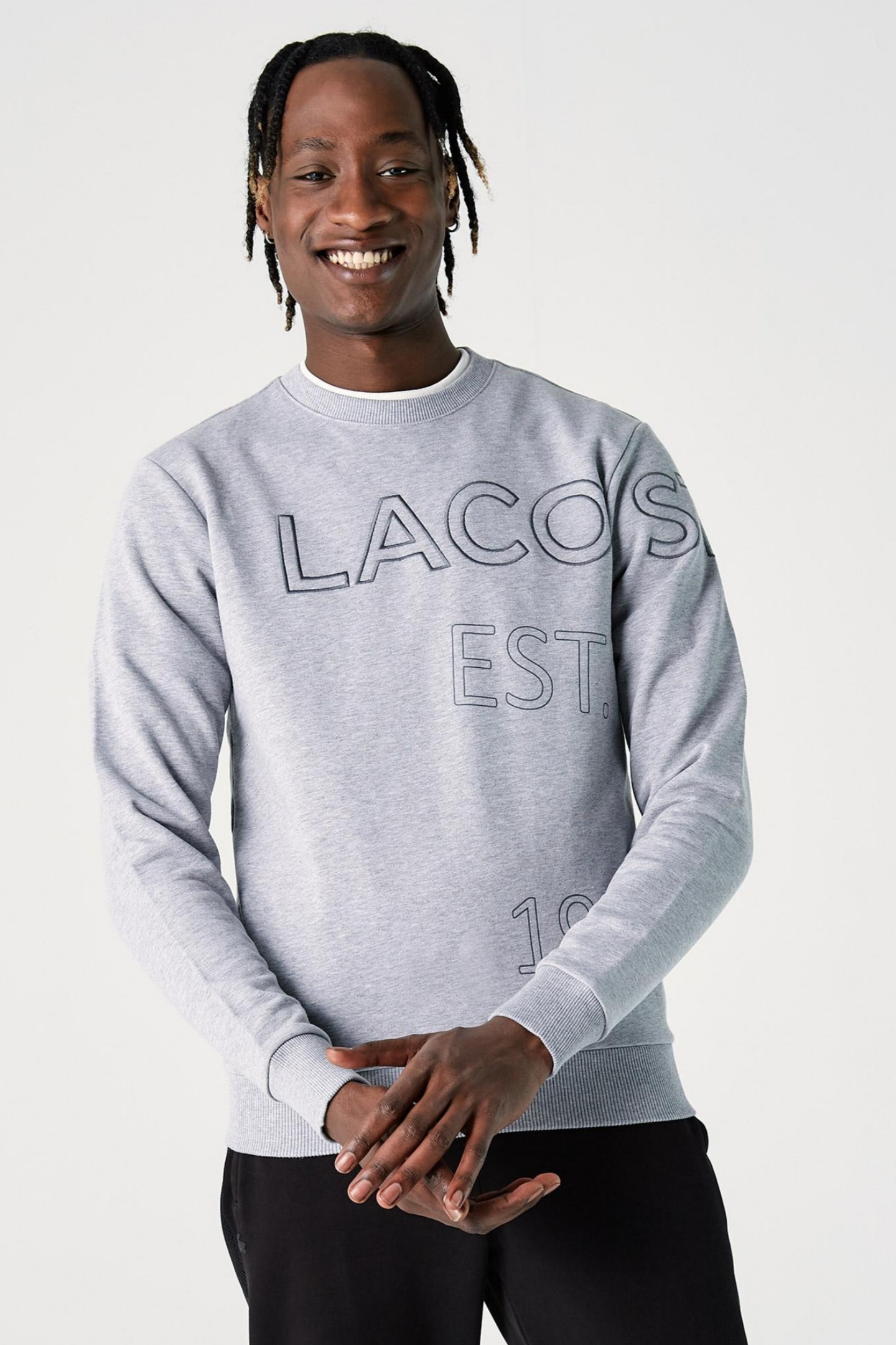 Мужская серая толстовка Серый XS Lacoste SH022222G Мужская серая толстовка Серый XS Lacoste SH022222G