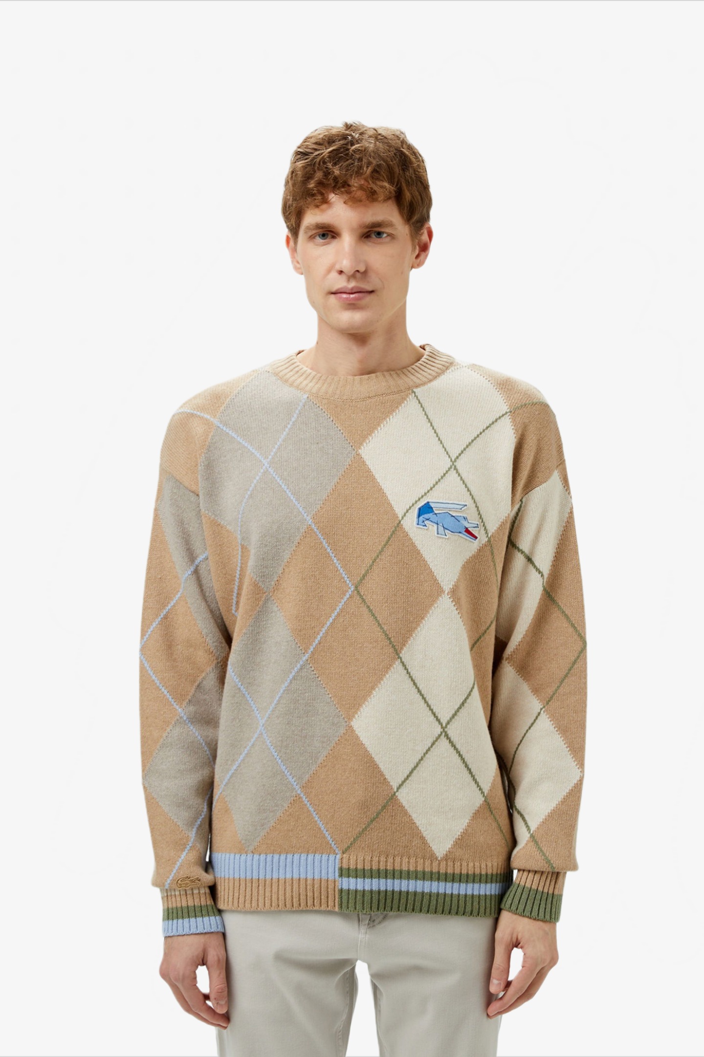 Мужской коричневый свитер Коричневый L-XL Lacoste AH252902S Мужской коричневый свитер Коричневый L-XL Lacoste AH252902S